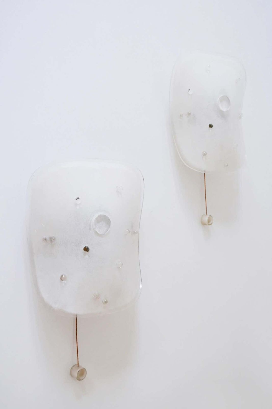 Set Of Two Mid Century Modern Lucite Wall Lamps Sconces By Rupert Nikoll, 1960s photo vintage