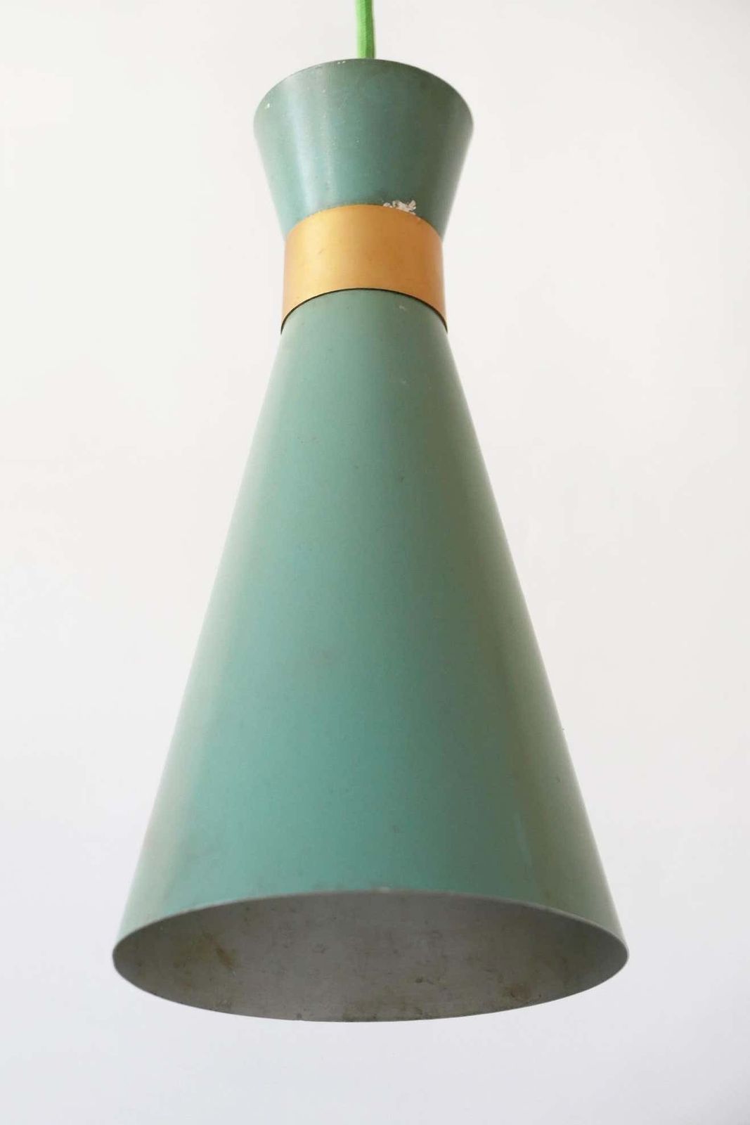 Lighting Set Of Two Mid Century Modern Diabolo Pendant Lamps By Bünte & Remmler, 1950s photo