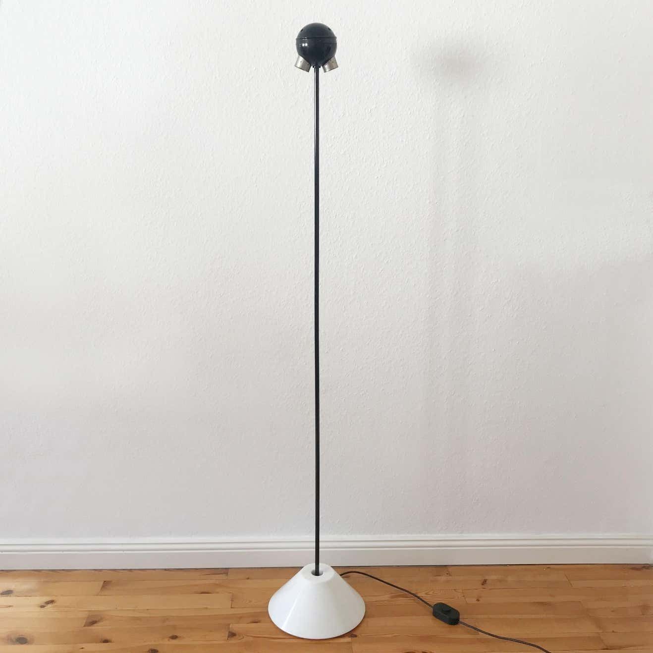 Lighting Rare Floor Lamp Snow By Vico Magistretti For O Luce, Italy, 1970s photo