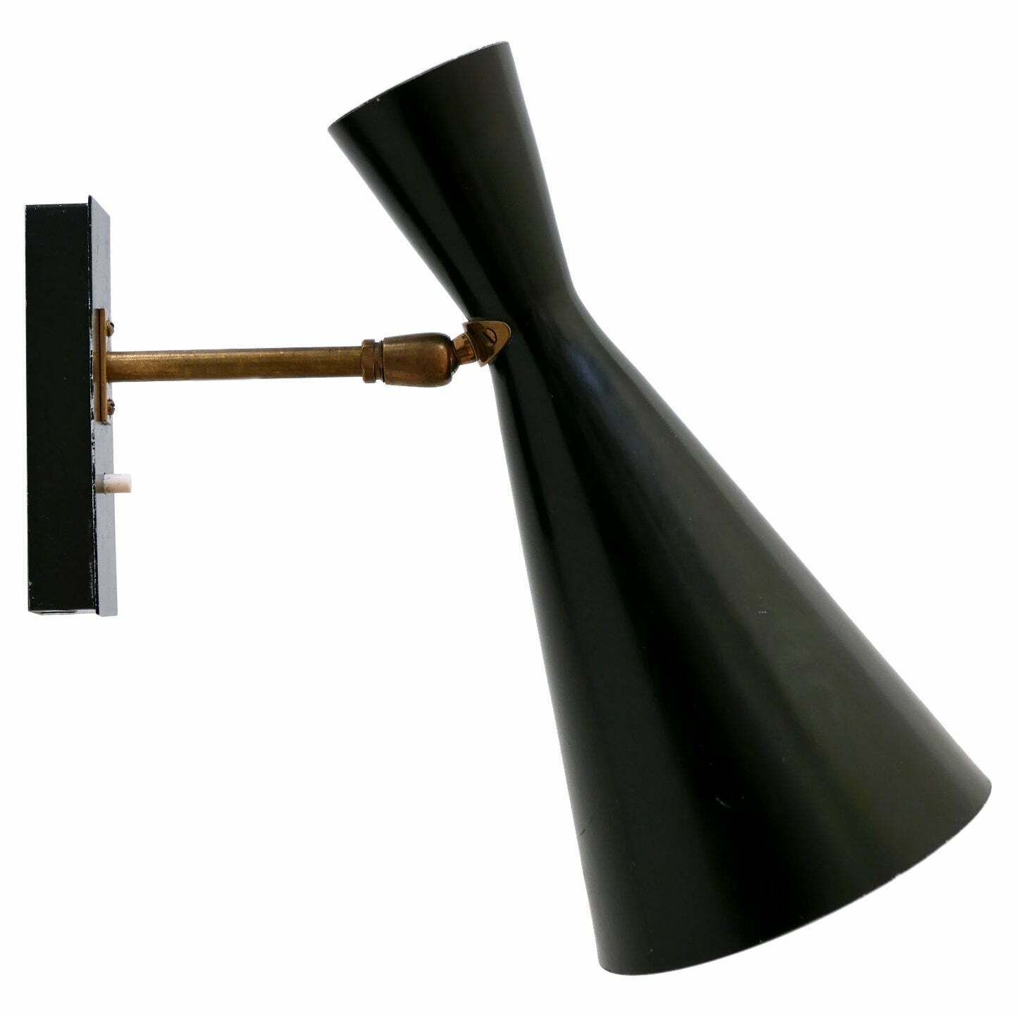 Rare And Elegant Mid Century Modern Diabolo Sconce By Bag Turgi Switzerland 1950s