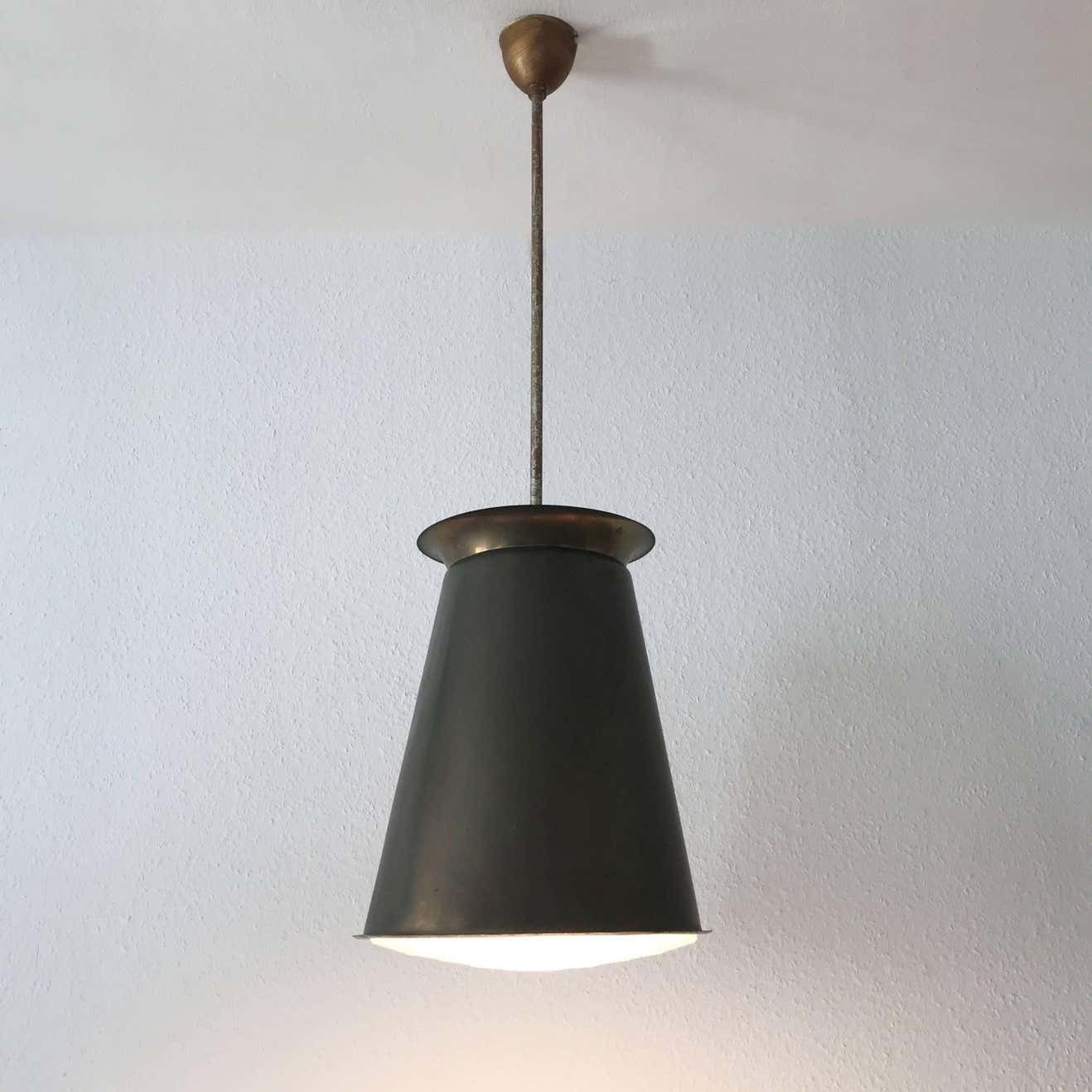 Exceptional Bauhaus Pendant Lamp By Adolf Meyer For Zeiss Ikon, 1930s, Germany photo for sale