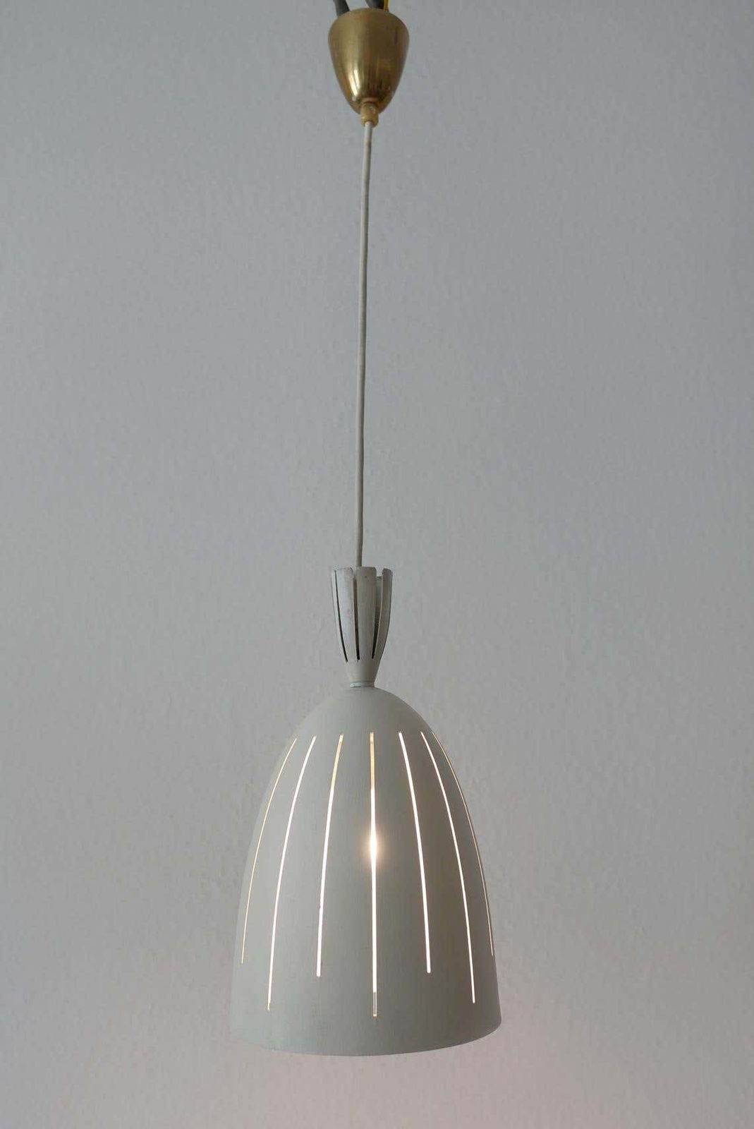 Set Of Three Lovely Mid Century Modern Diabolo Pendant Lamps, 1950s, Germany photo vinterior