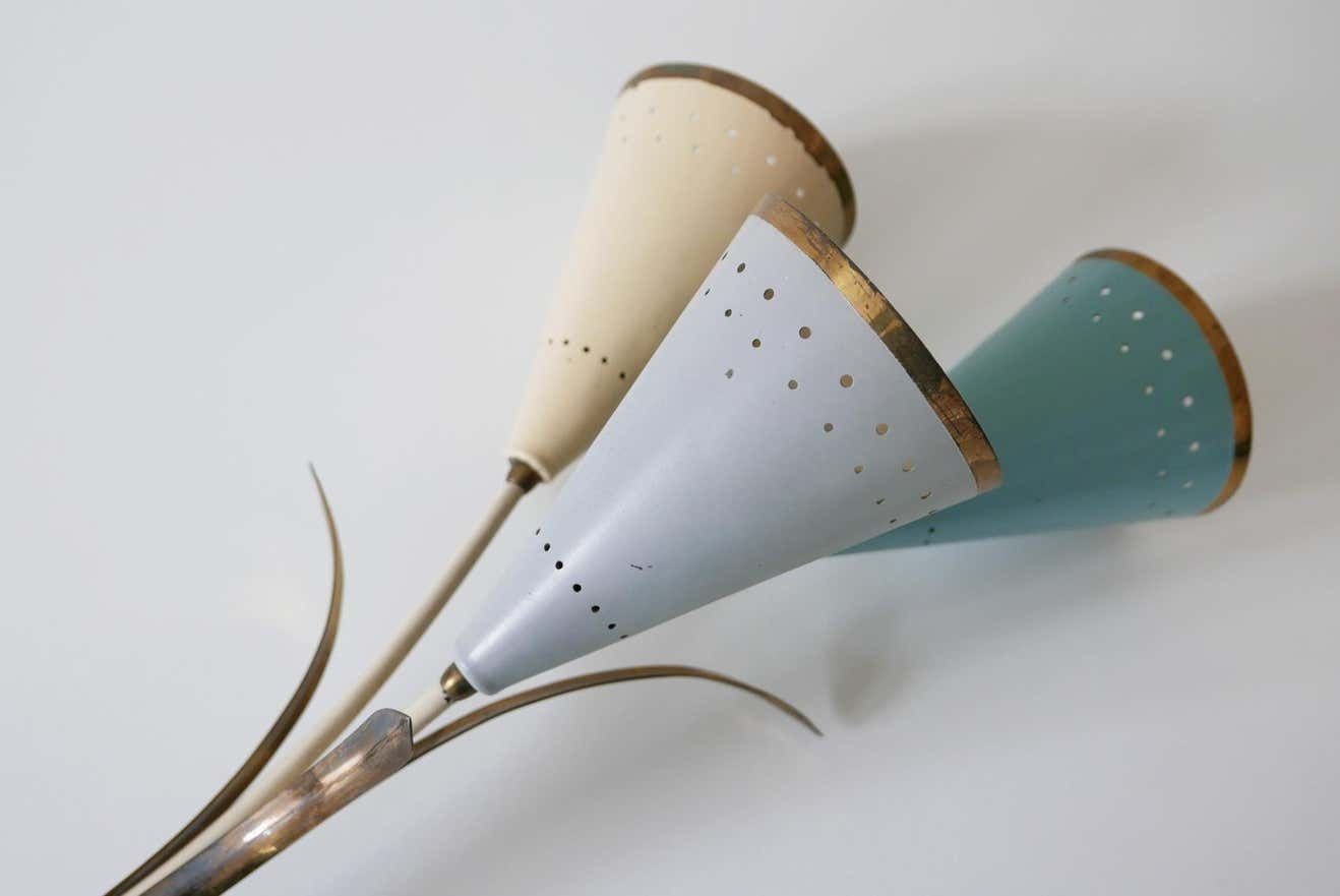 photo vintage Lovely Mid Century Modern Sputnik Chandelier Or Pendant Lamp, 1950s, Germany