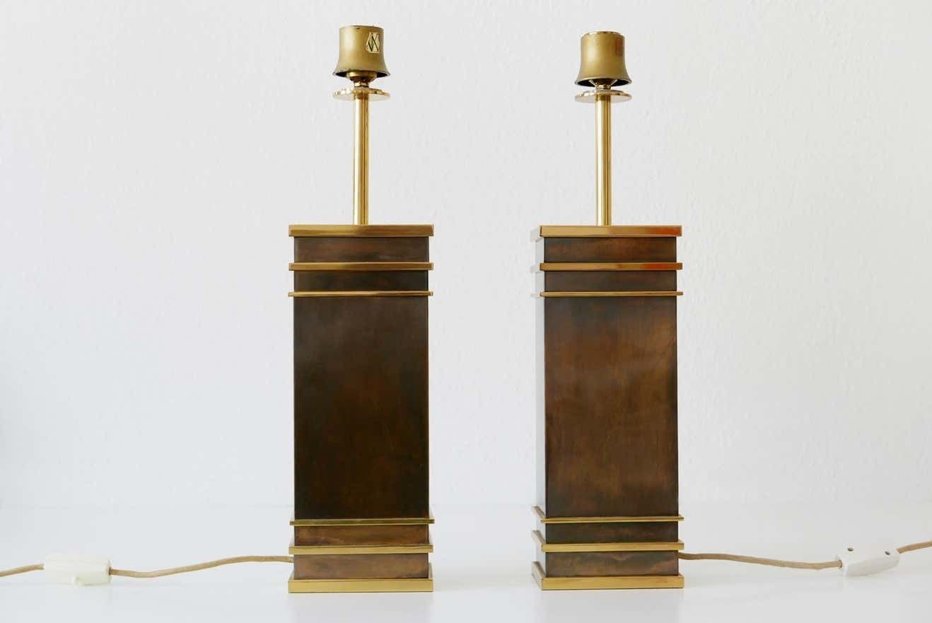 Set Of Two Monumental Midcentury Table Lamps By Vereinigte Werkstätten, Germany photo for sale