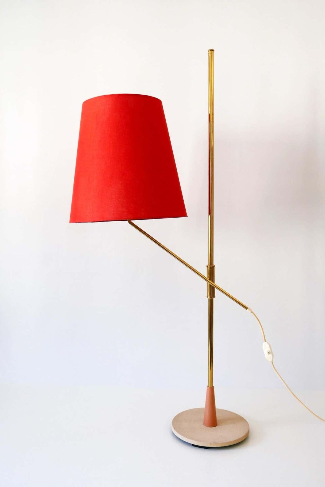 photo vinterior Exceptional, Elegant And Adjustable Mid Century Modern Floor Lamp 1950s, Germany