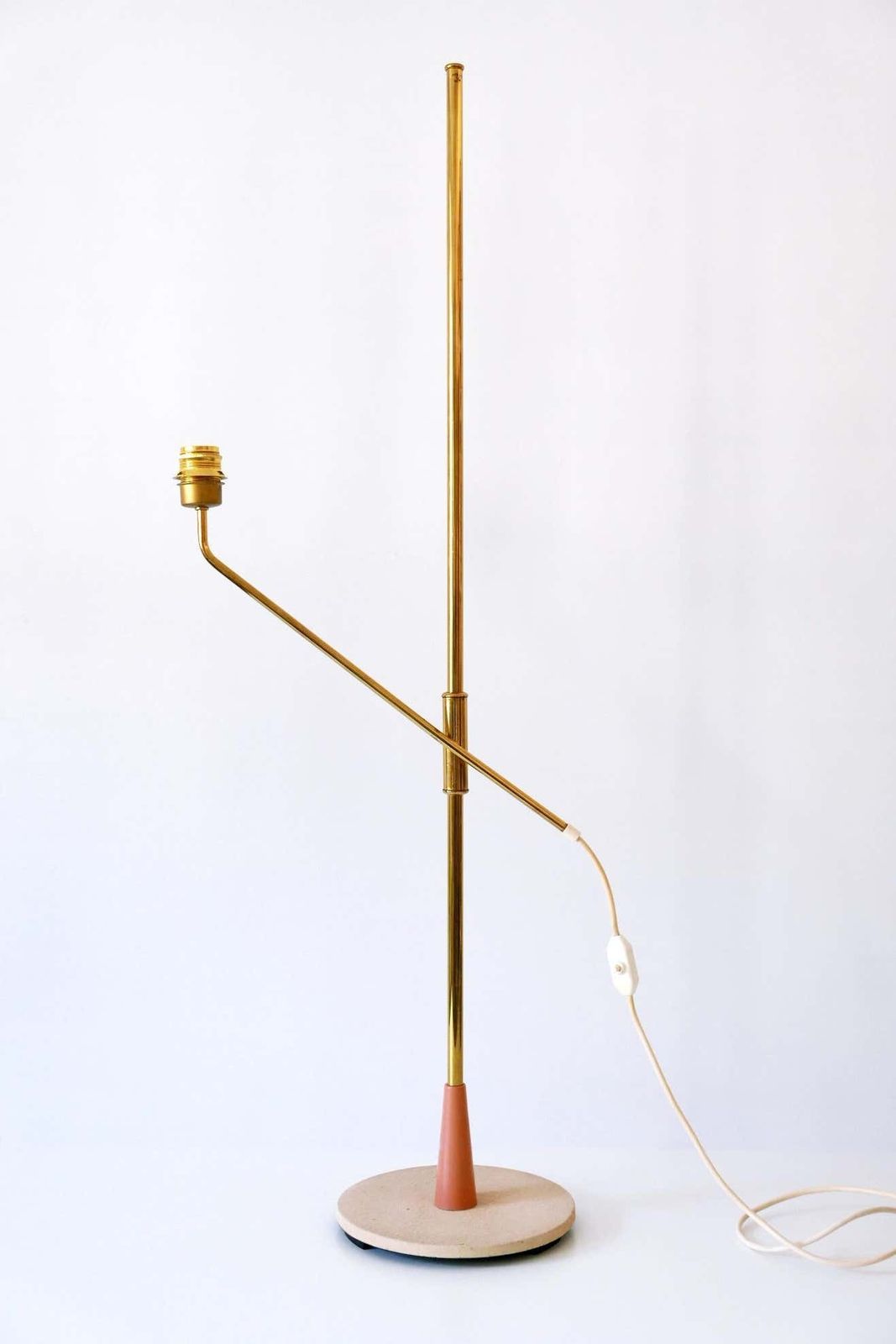 photo vintage Exceptional, Elegant And Adjustable Mid Century Modern Floor Lamp 1950s, Germany