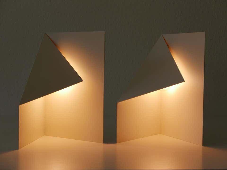 Pair Of Elegant Side Table Lamps A 4 By Torben Holmbäck For B. J. Metal Denmark photo Lighting
