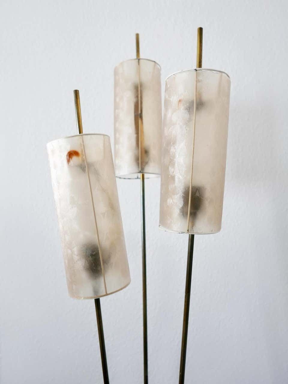 Rare And Elegant Mid Century Modern Sputnik 3 Flamed Floor Lamp, 1950s, Germany photo Lighting
