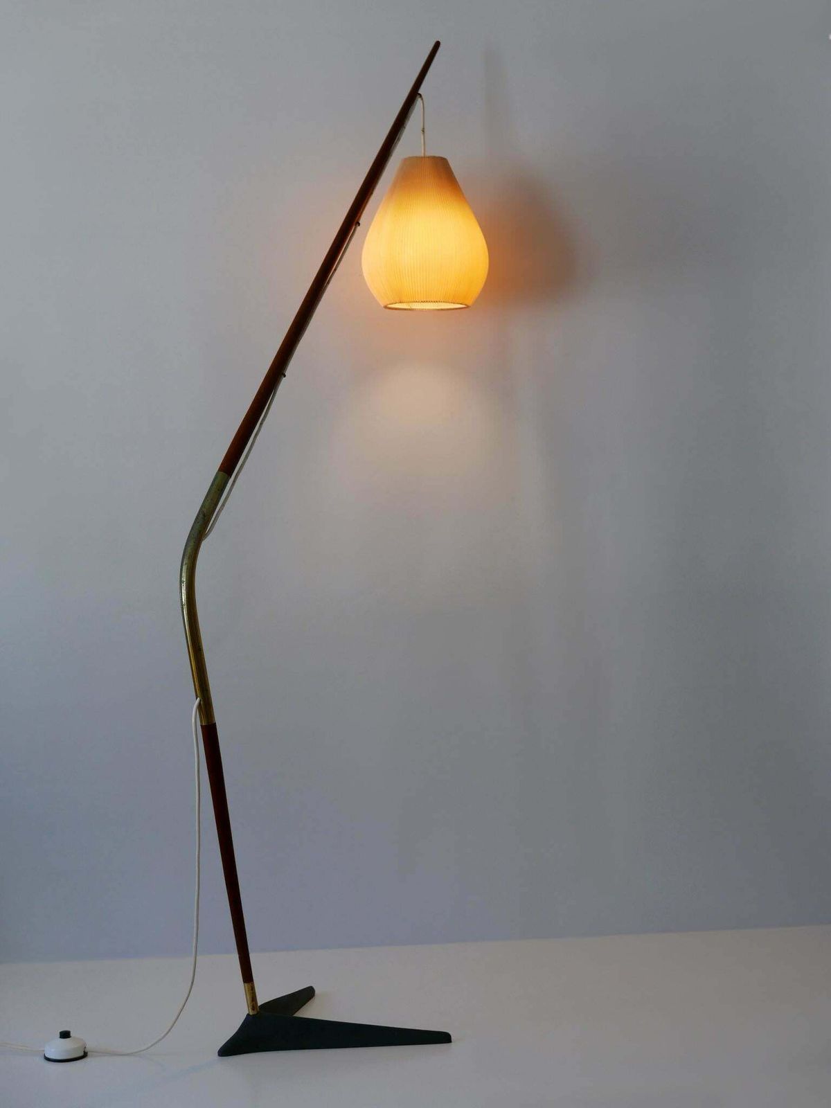 6126.0 Exceptional Fishing Pole Floor Lamp By Svend Aage Holm Sørensen Denmark 1950s photo