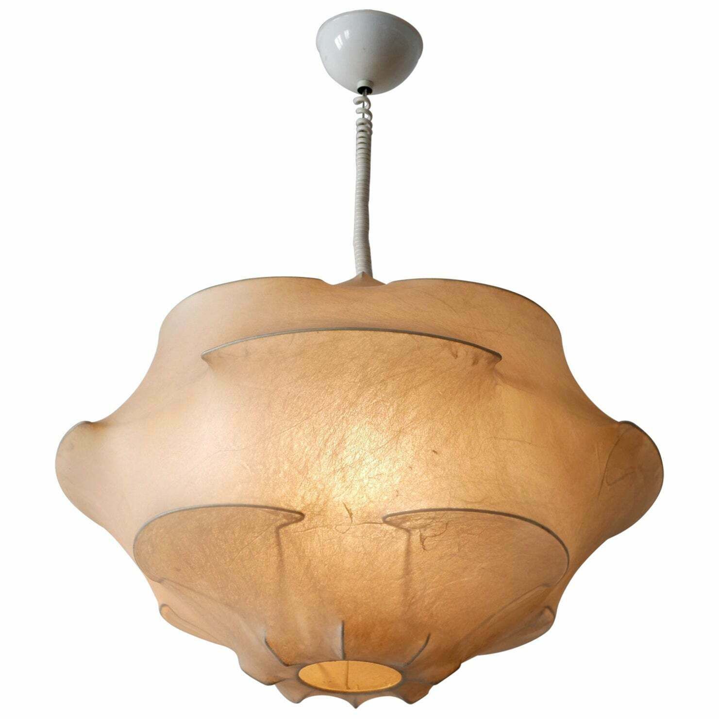 Xl Mid Century Modern Cocoon Pendant Lamp Or Hanging Light By Flos Italy, 1960s