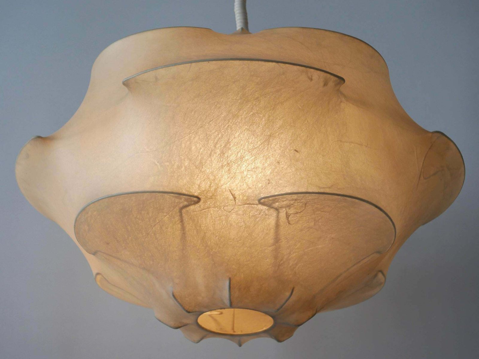 Xl Mid Century Modern Cocoon Pendant Lamp Or Hanging Light By Flos Italy, 1960s photo vinterior
