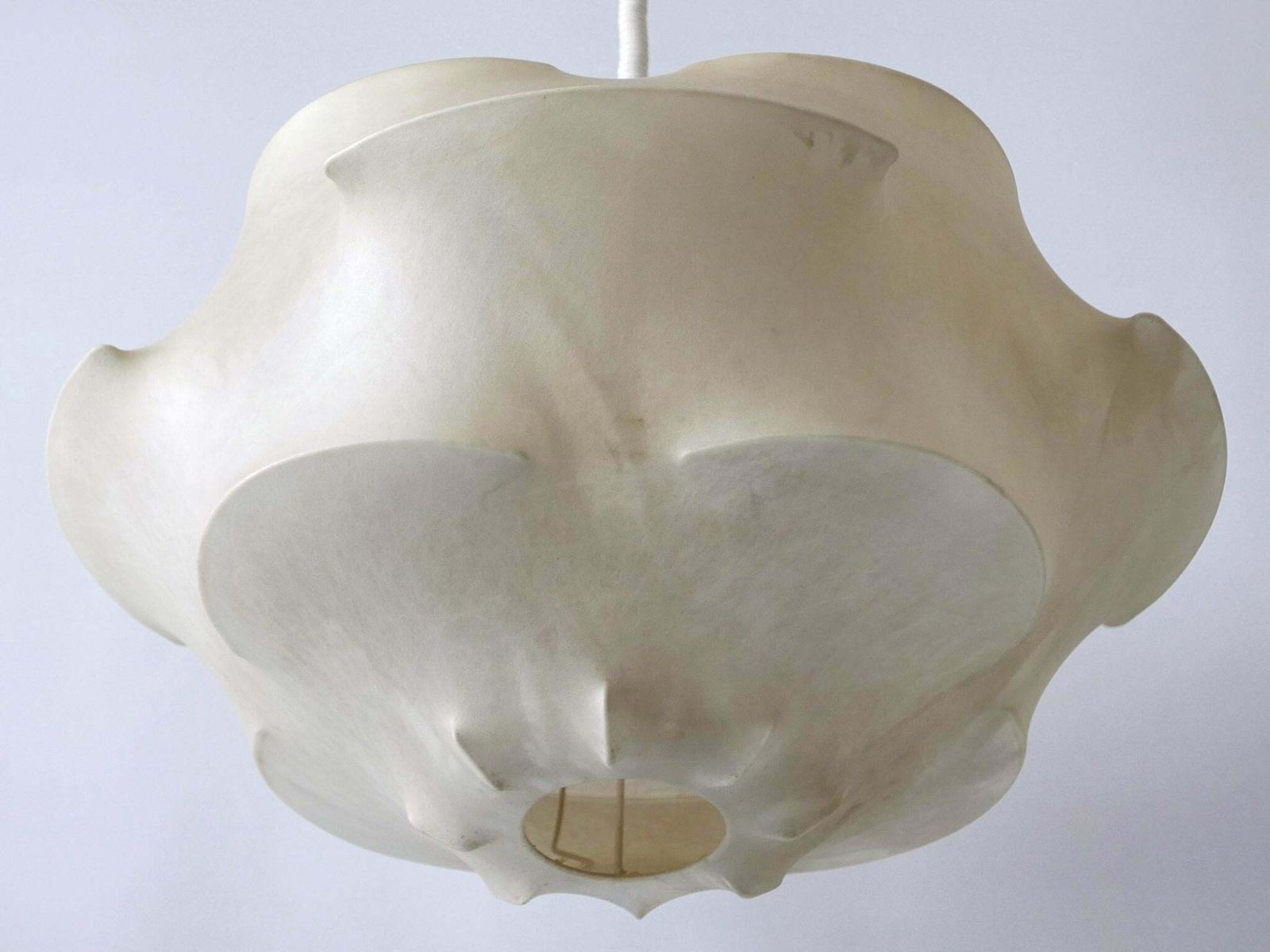 Xl Mid Century Modern Cocoon Pendant Lamp Or Hanging Light By Flos Italy, 1960s photo buy