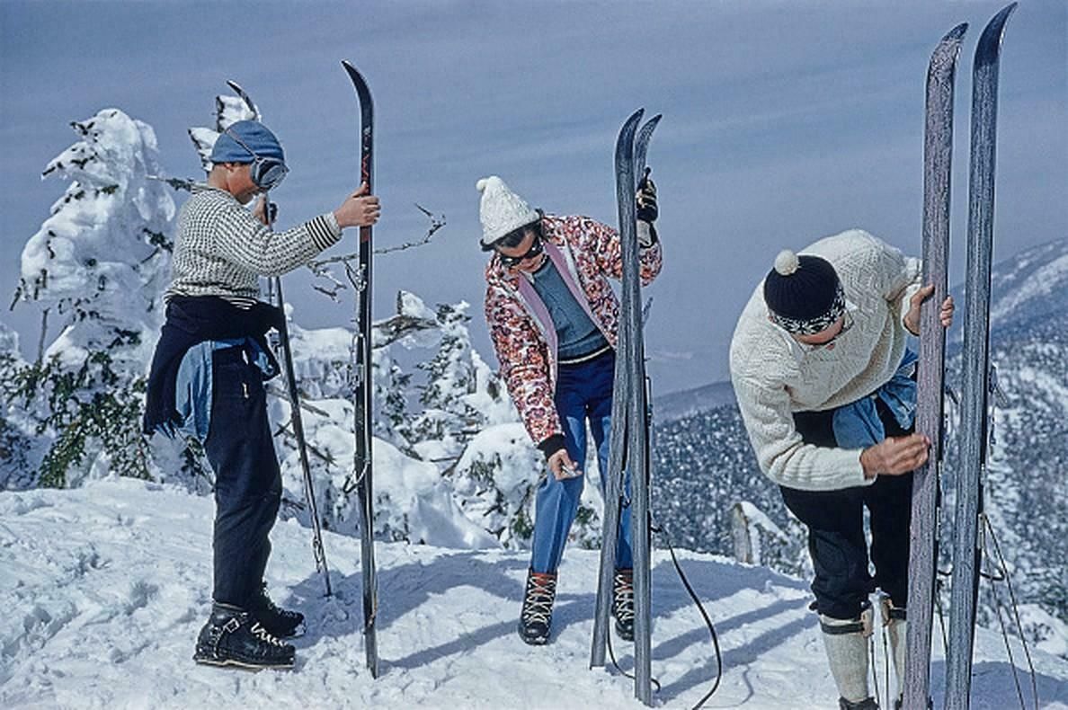 Skiers On The Slopes Of Sugarbush By Slim Aarons
