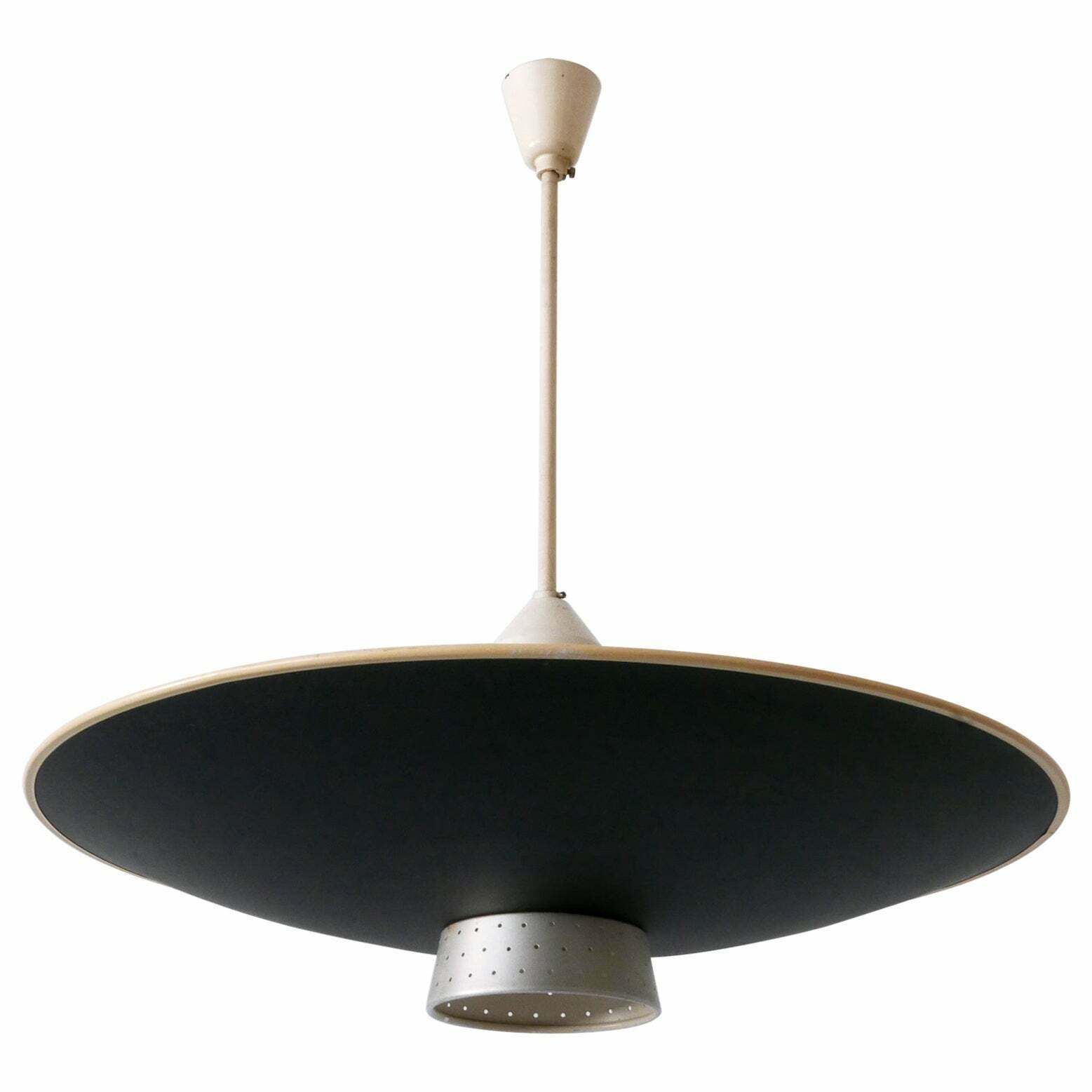 Rare Mid Century Modern 4 Flamed Pendant Lamp Dd 39 By Philips Netherlands 1950s