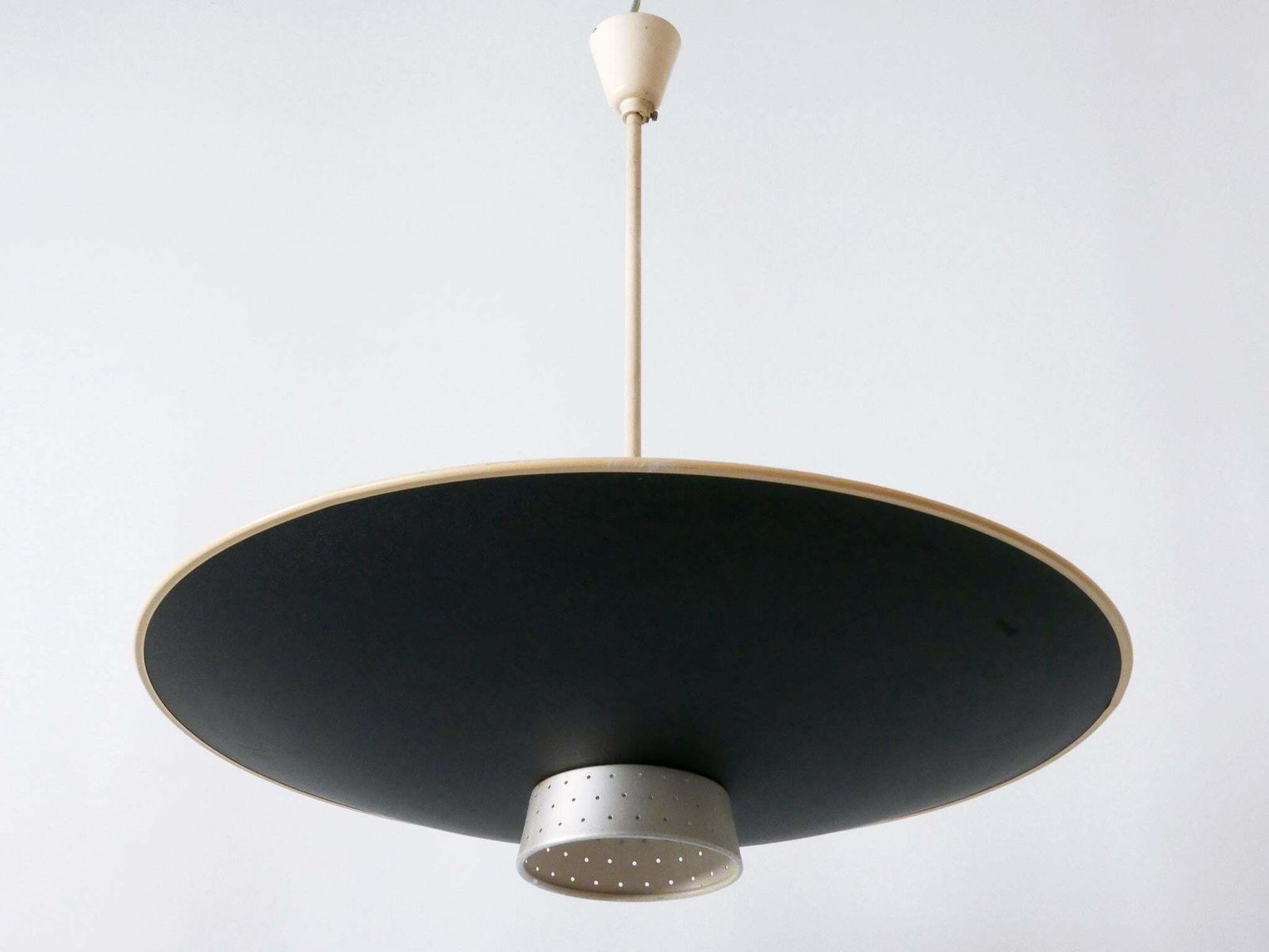 Rare Mid Century Modern 4 Flamed Pendant Lamp Dd 39 By Philips Netherlands 1950s photo for sale