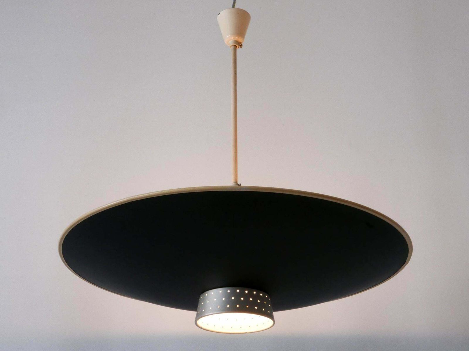 Rare Mid Century Modern 4 Flamed Pendant Lamp Dd 39 By Philips Netherlands 1950s photo Lighting