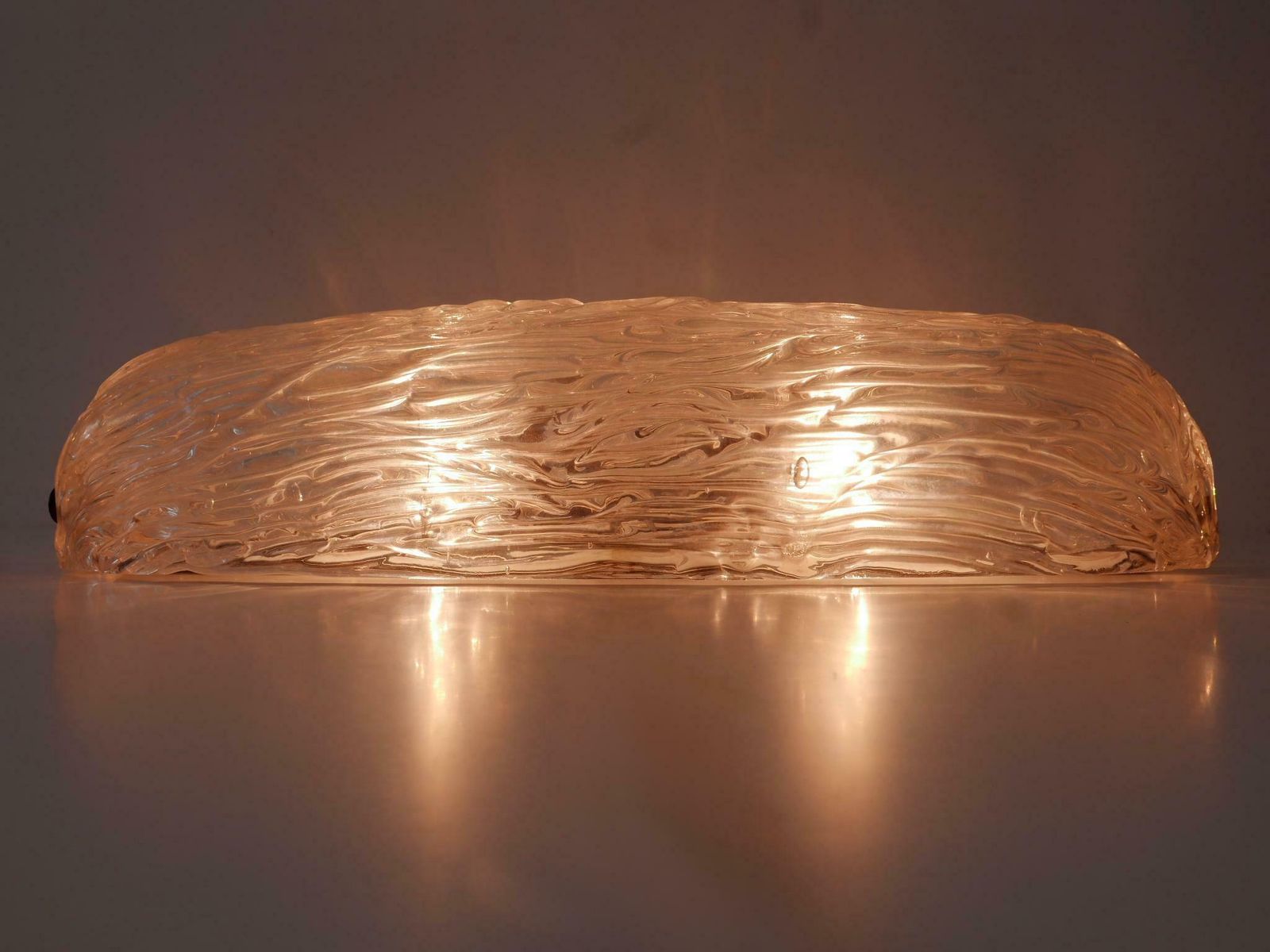 Elegant Mid Century Modern Iridescent Murano Glass Ceiling Lamp Or Sconce 1950s photo vintage