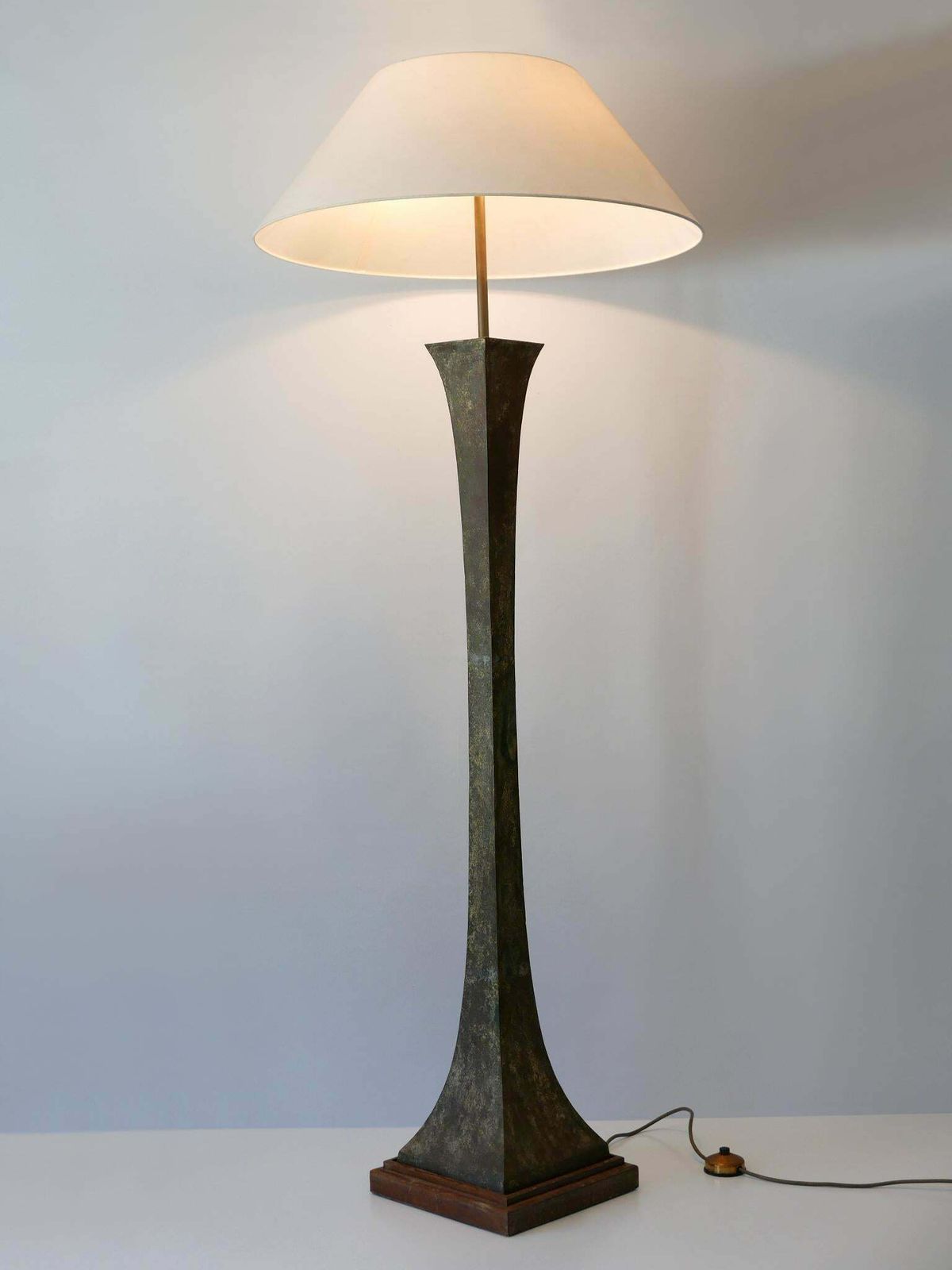Verdigris Bronze Floor Lamp By Stewart Ross James For Hansen Lighting, 1960s photo vintage