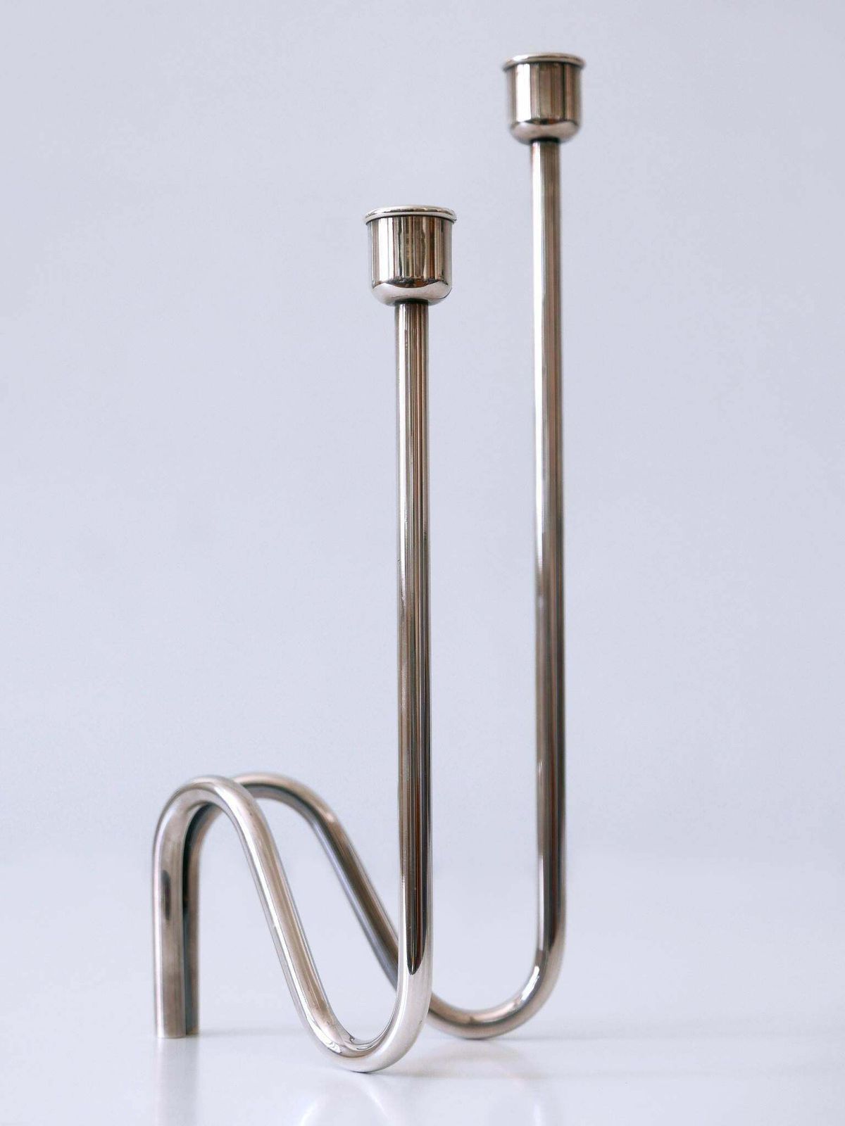 Elegant Mid Century Modern Candle Holder Flamma By Lino Sabattini Italy 1970s photo Home Decor