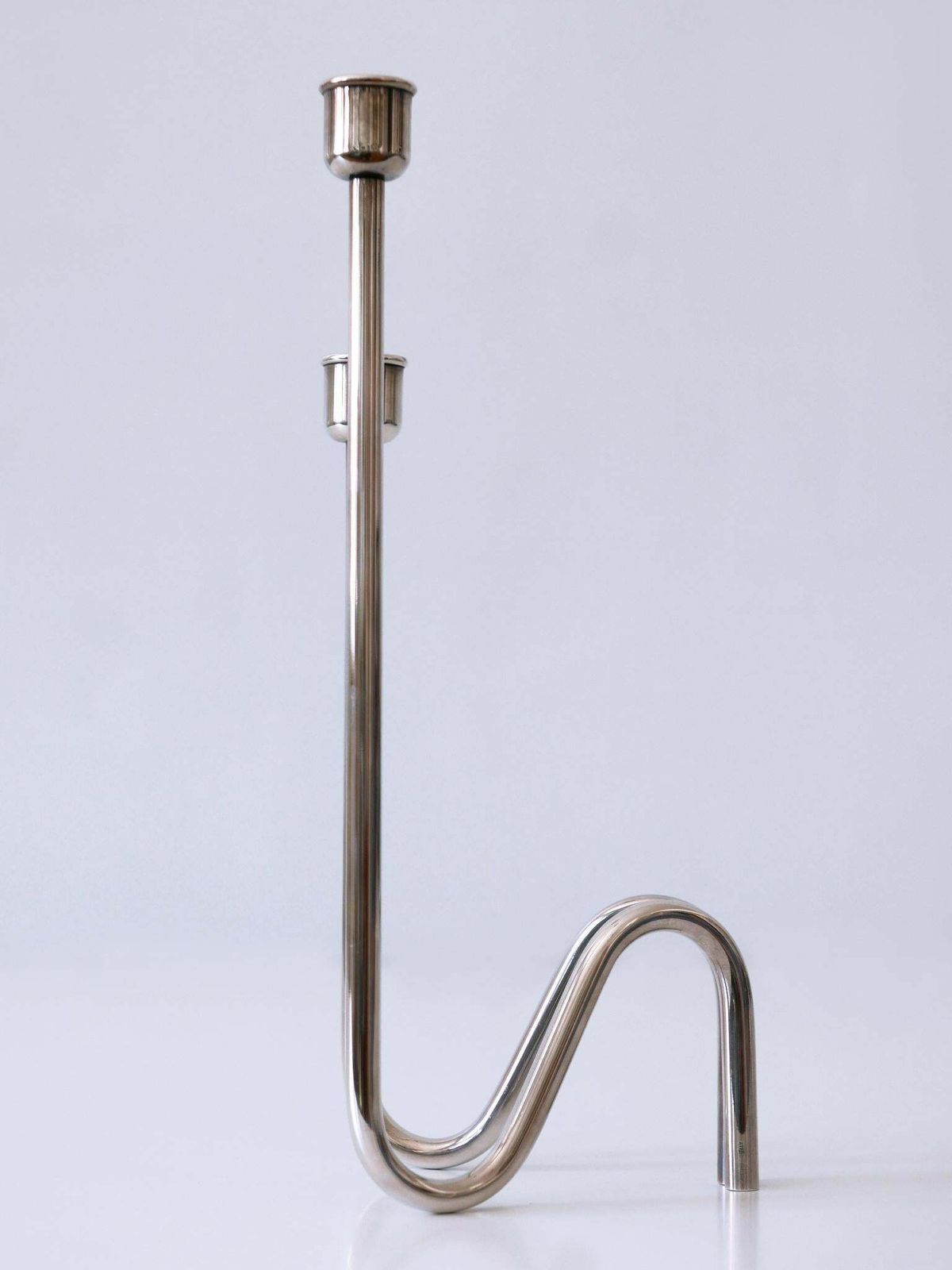 1633.0 Elegant Mid Century Modern Candle Holder Flamma By Lino Sabattini Italy 1970s photo