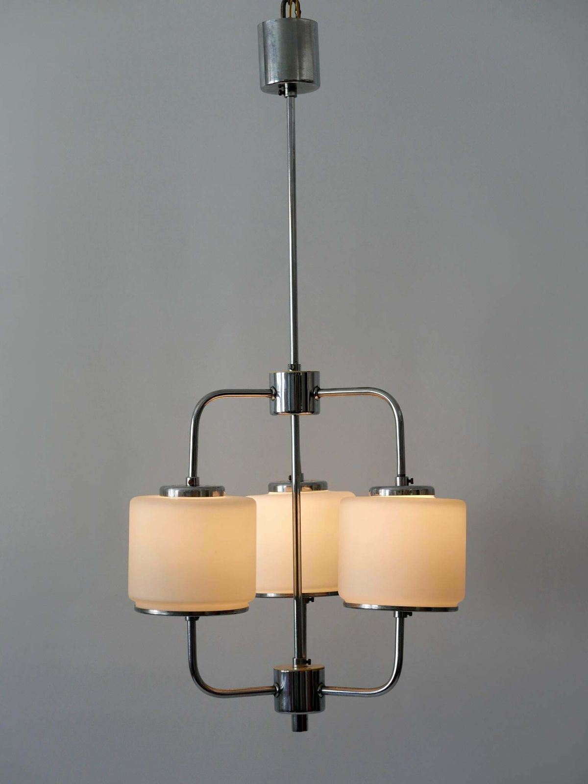 Rare And Elegant Art Deco Or Bauhaus Chandelier Or Pendant Lamp Germany 1930s photo furniture