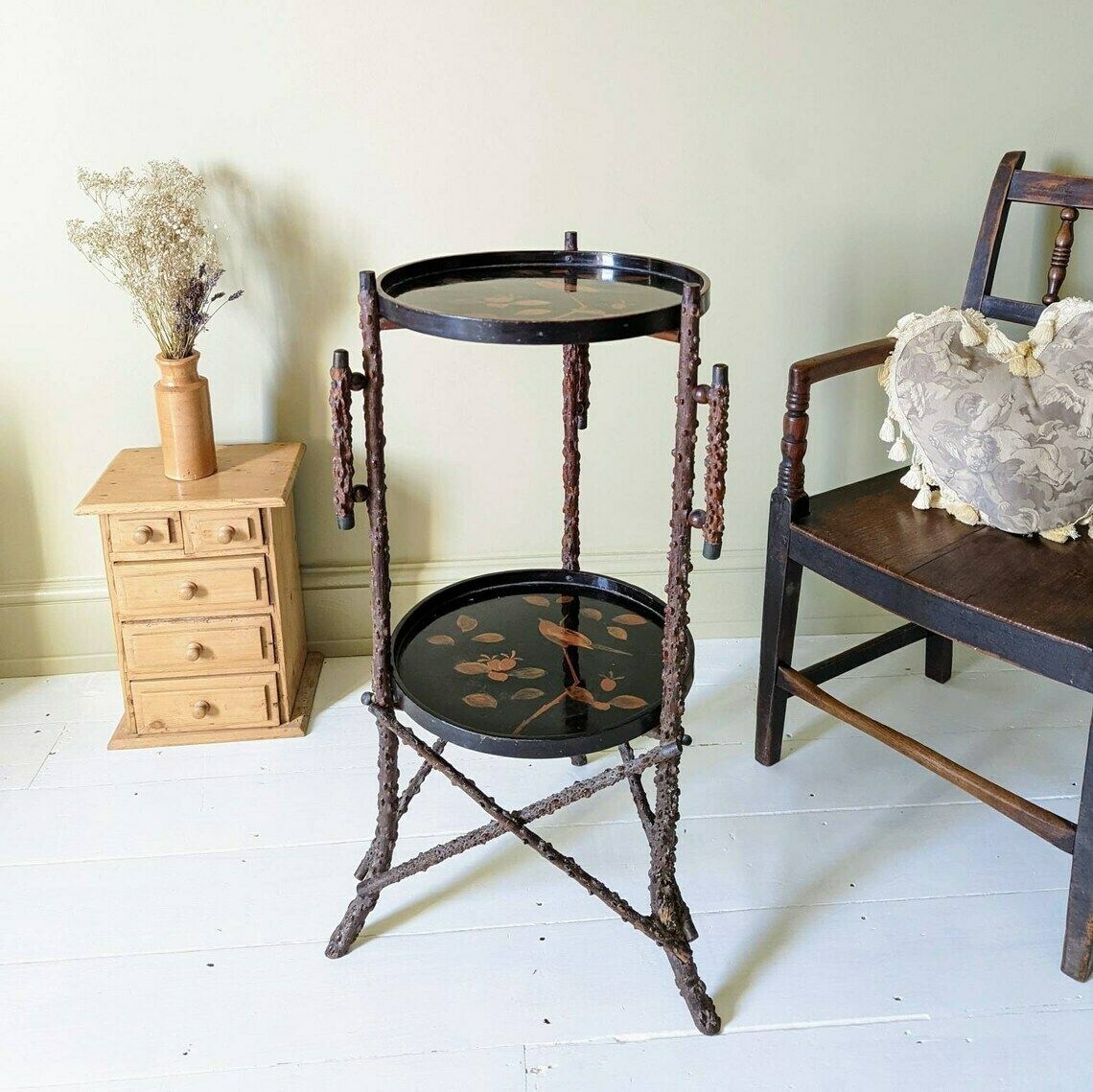 A Rare Antique Twig Or Briar Table Aesthetic Movement  Arts And Crafts Occasional Table C1890
