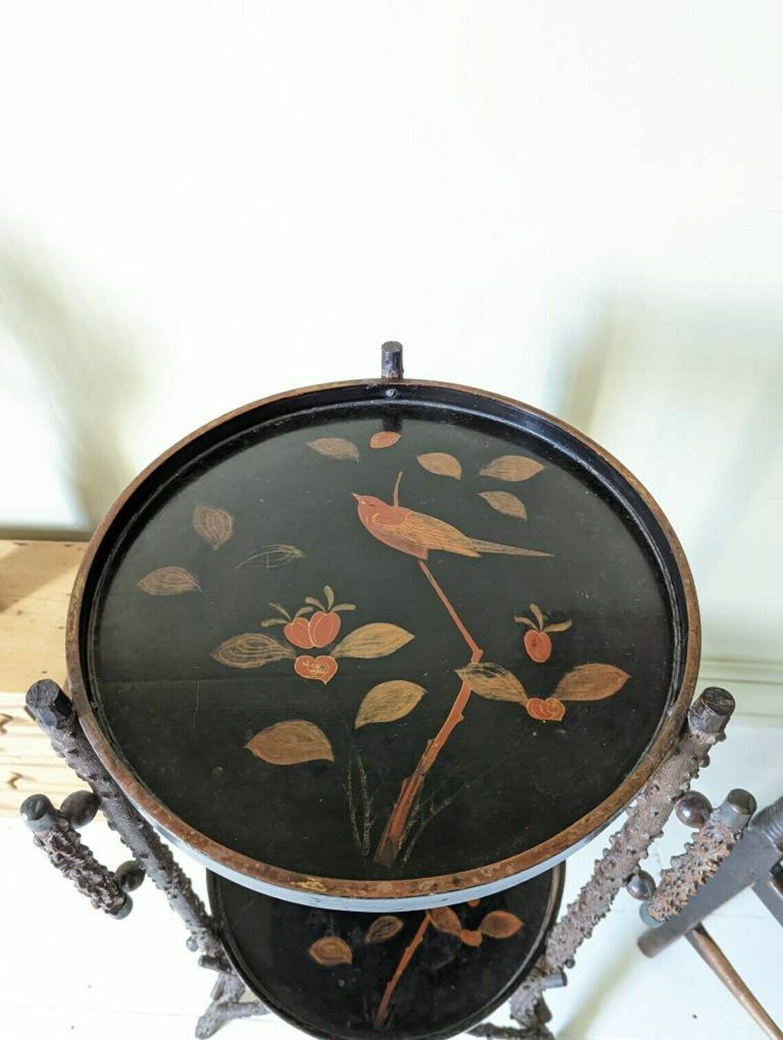A Rare Antique Twig Or Briar Table Aesthetic Movement  Arts And Crafts Occasional Table C1890 photo Furniture