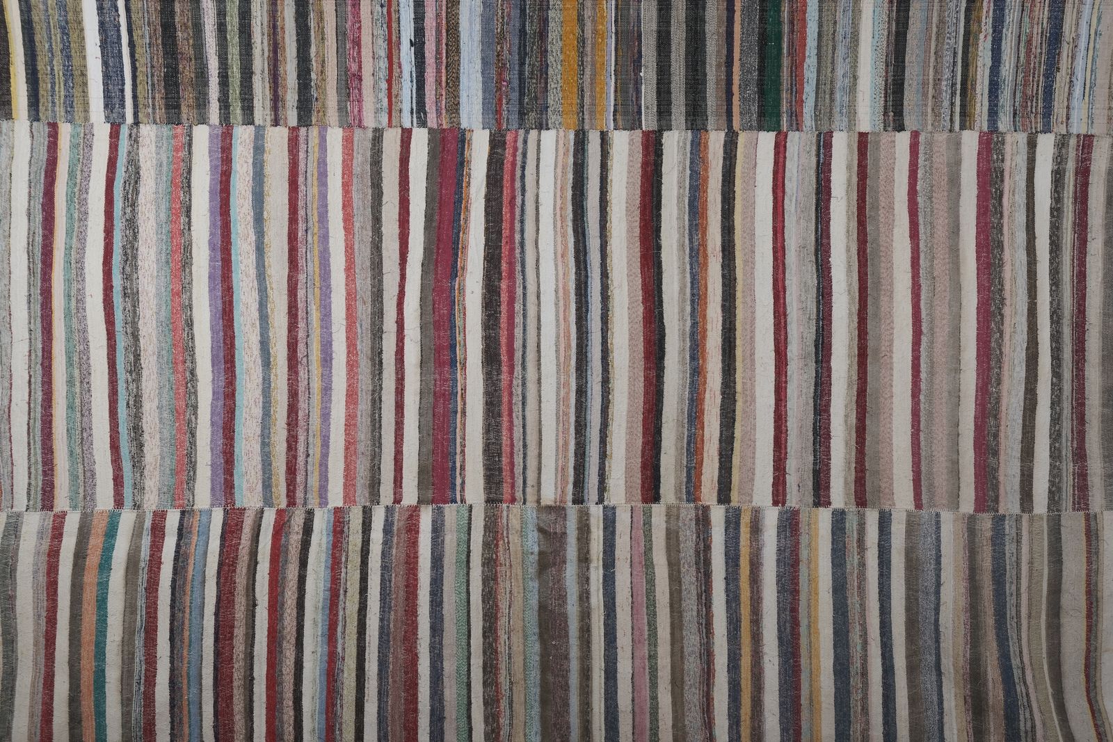 Vintage Striped Turkish Flat Weave Kilim Rag 13'1'' X 13'2'' photo 2455.0