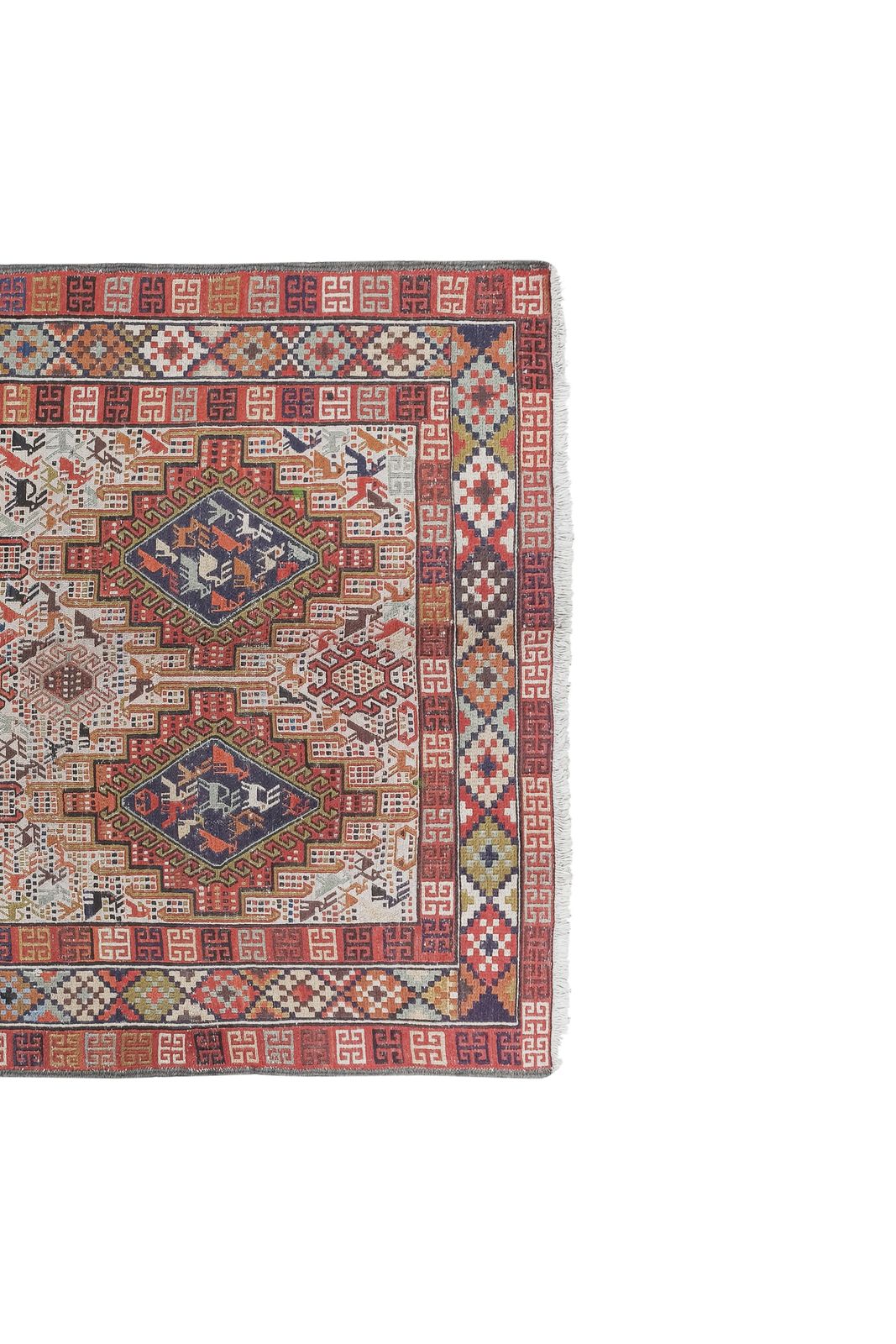 Vintage Animal Pictorial Soumac Rug 3'10'' X 6'7'' photo furniture