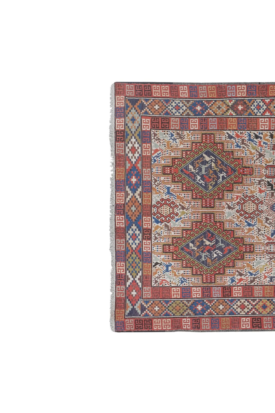 Vintage Animal Pictorial Soumac Rug 3'10'' X 6'7'' photo for sale