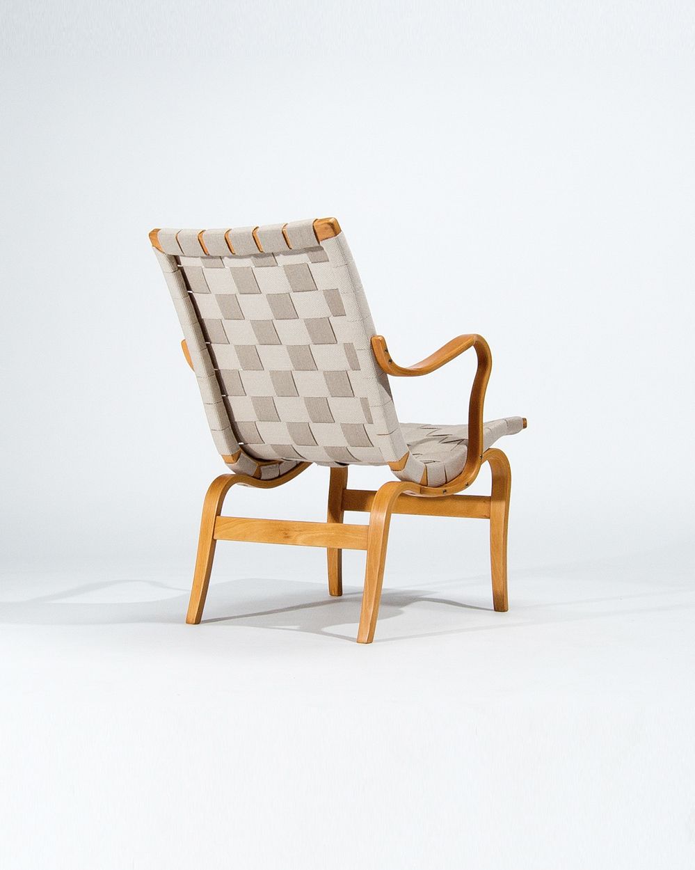 Bruno Mathsson Eva Armchairs In Beech & Linen, Mid Century Swedish Design 1960’s photo Furniture
