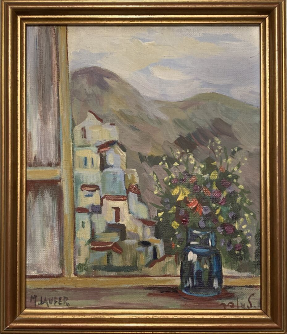 "The Bouquet At The Window" Van Milia Laufer