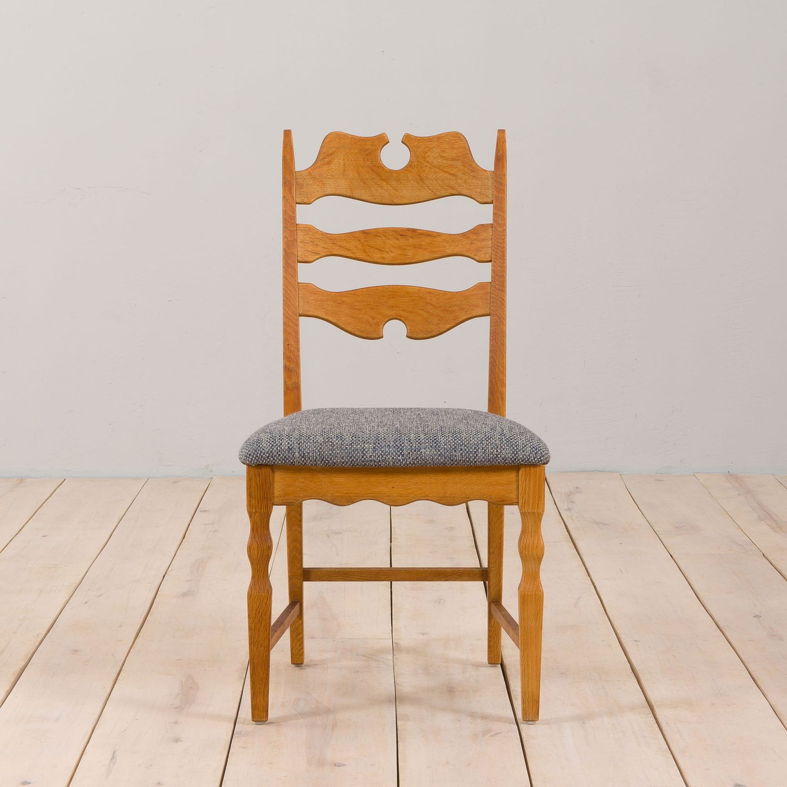 photo furniture Danish Set Of Six Oak Razor Chairs, H. Kjærnulf For Eg Kvalitetsmøbler 1960s