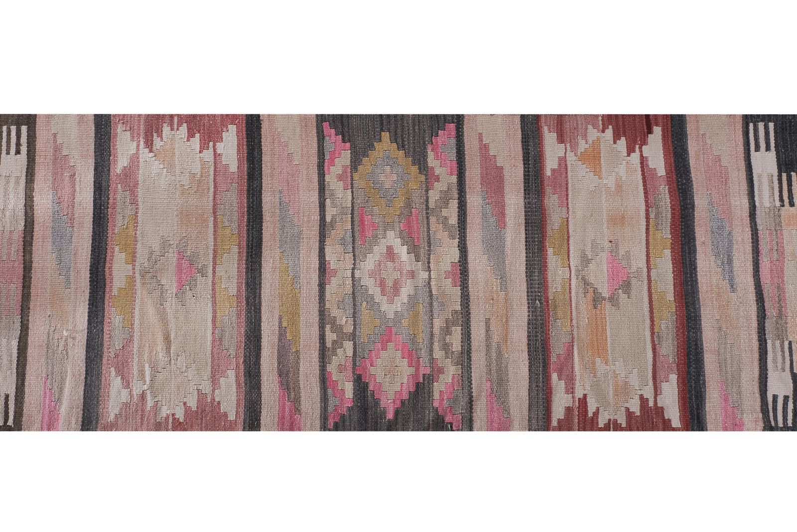 1970s Vintage Turkish Oushak Long Kilim Runner 2'3'' X 22'2'' photo 1250.0