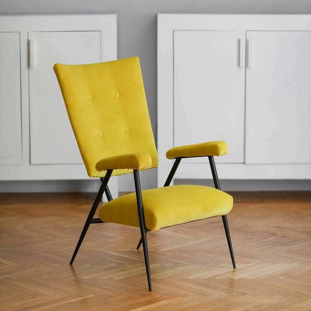 Set Of 50''S Armchairs Lined In Dedar Fabric photo vinterior