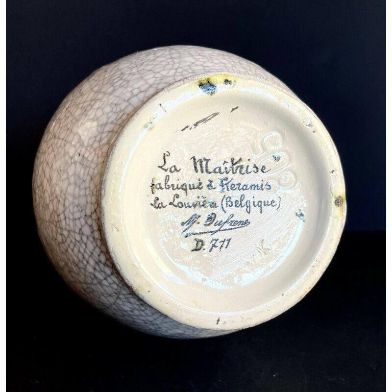 Vase Boch Keramis Maurice Dufrène La Maîtrise 1922 photo Home Decor