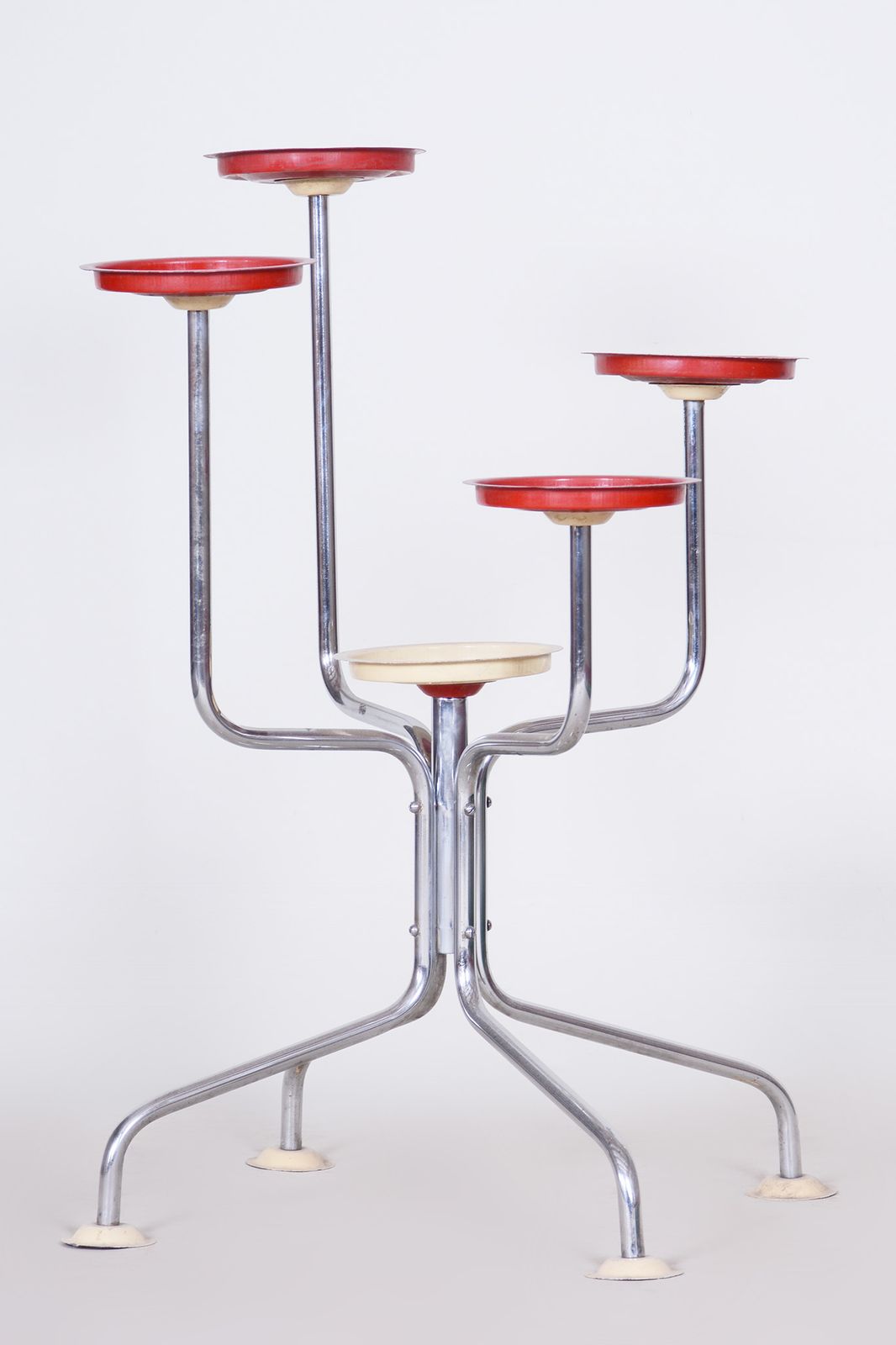 Czech Bauhaus Flower Stand Made Of Chrome Plated Steel, Very Well Preserved And Stable, Czechia, 1930s photo buy