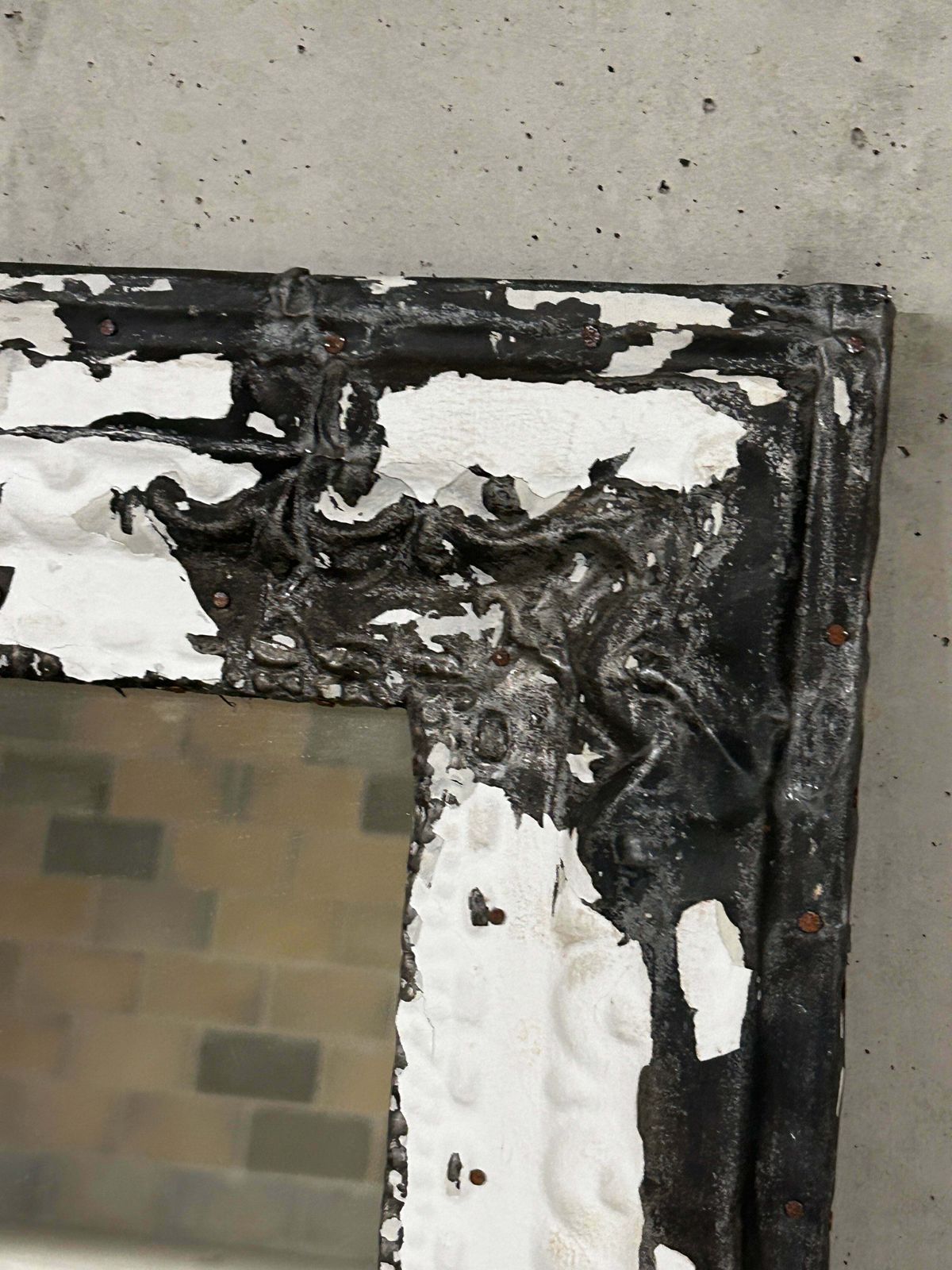 Pressed Tin Ceiling Tile Mirror photo furniture