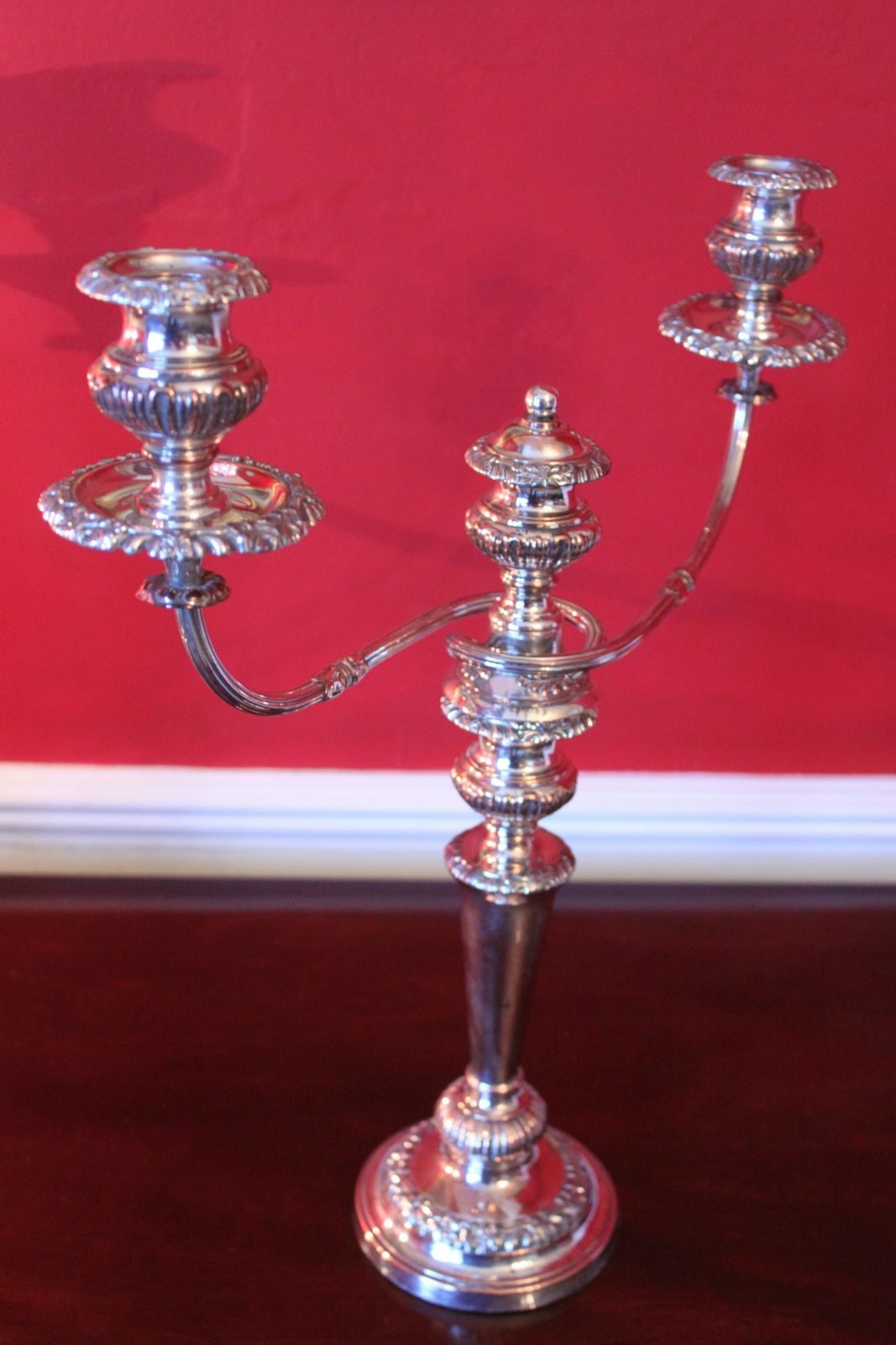 A Magnificent Pair Of Old Sheffield Plate Candelabra photo for sale