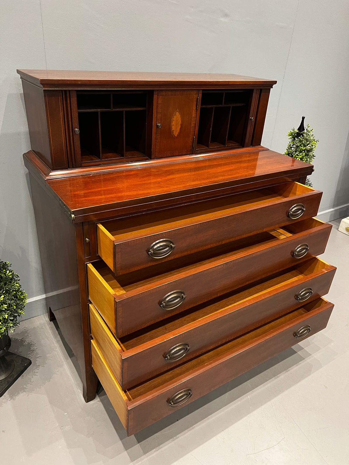 Cambor Fronted Chest Of Drawers With Pull Over Leave To Use As A Desk photo vintage