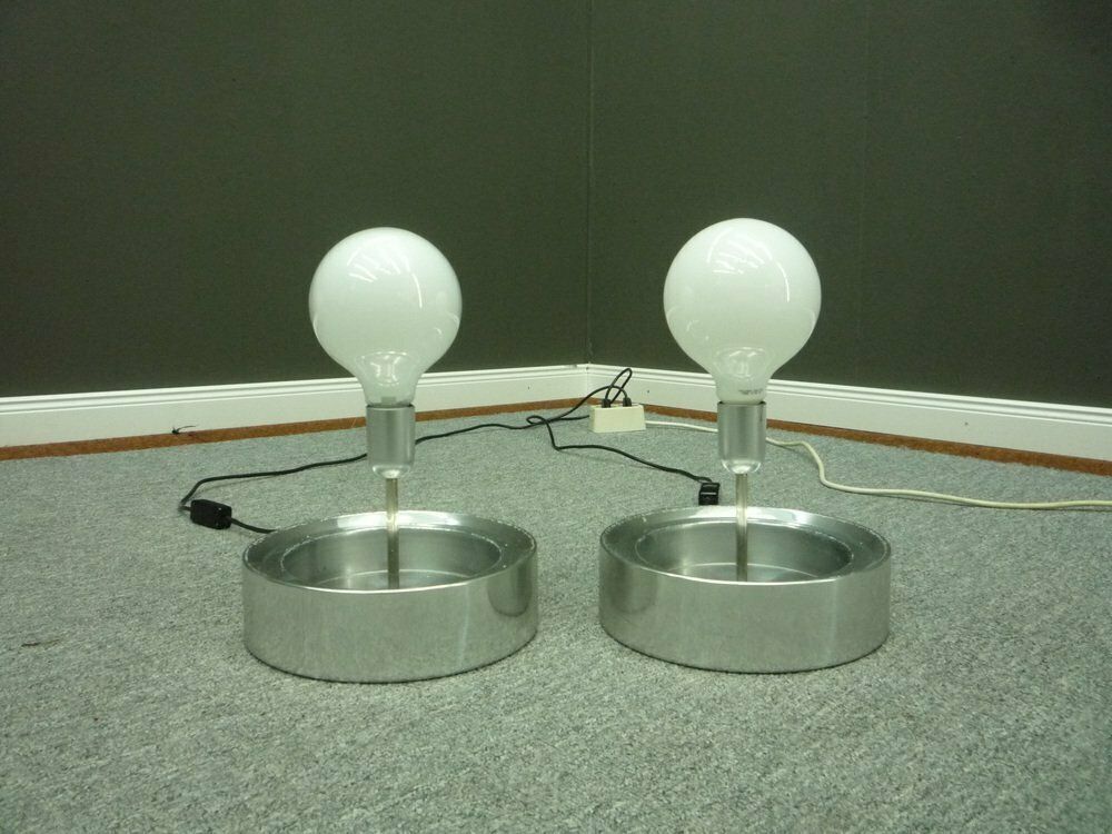 photo furniture Ice Glass & Chrome Space Age Floor Lamps From Doria, 1960s, Set Of 2