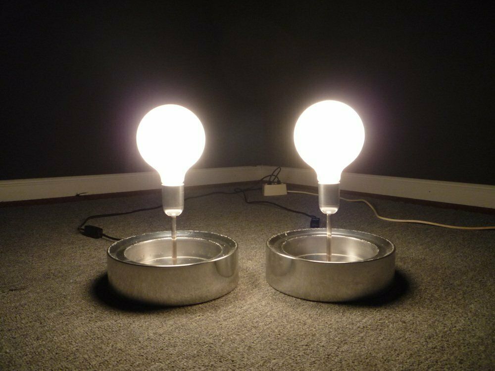 photo for sale Ice Glass & Chrome Space Age Floor Lamps From Doria, 1960s, Set Of 2