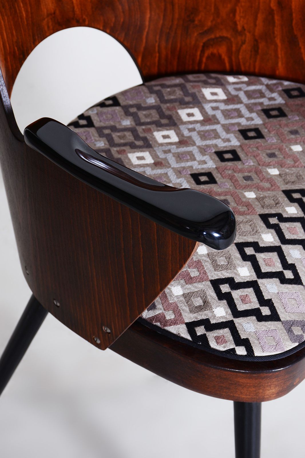 Restored Pair Of Mid Century Armchairs By Oswald Heardtl, Beech, Czechia, 1950s photo Furniture