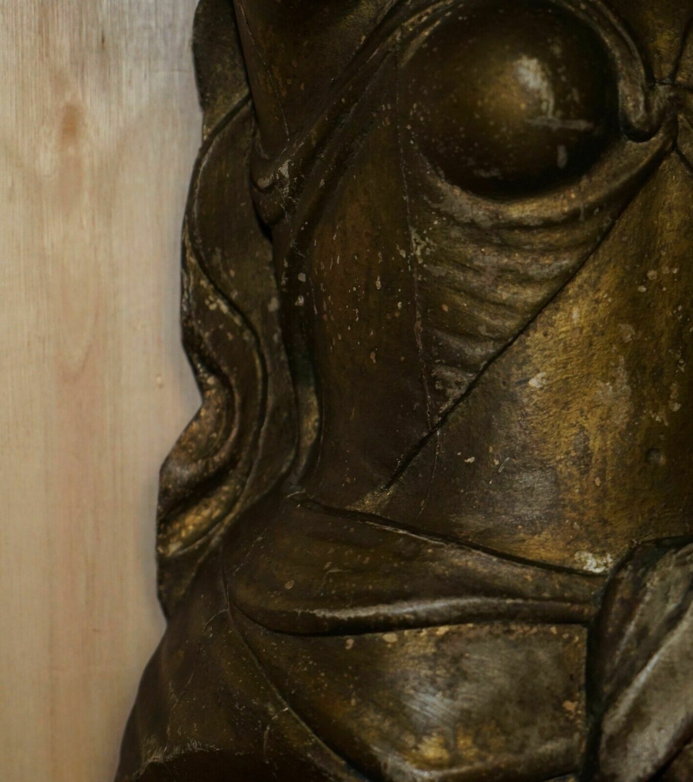 photo furniture Antique Italian Circa 1880 Hand Carved Gold Giltwood Caryatid Herm Statue