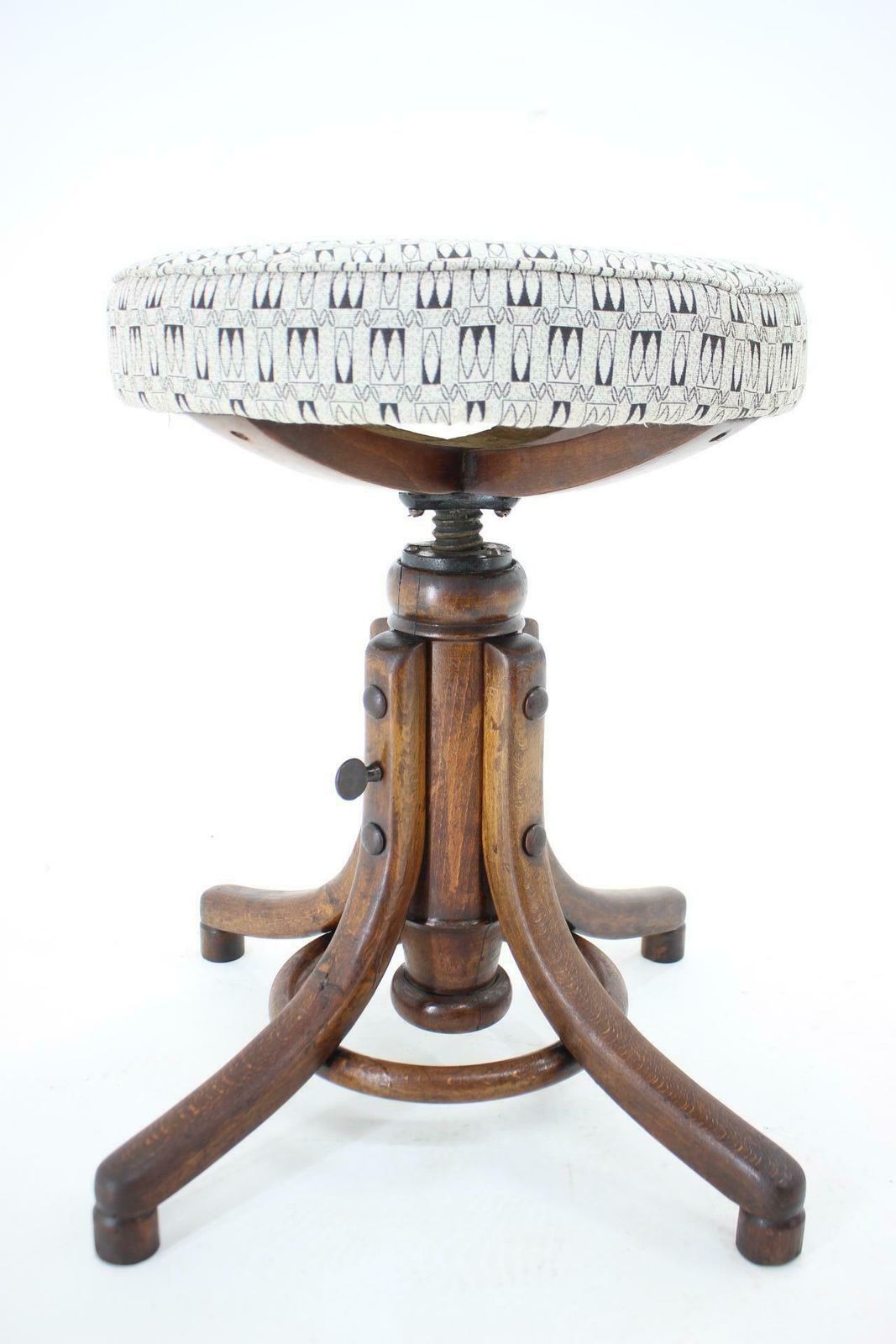 1930s Piano Bentwood Beech Stool ,Czechoslovakia photo furniture
