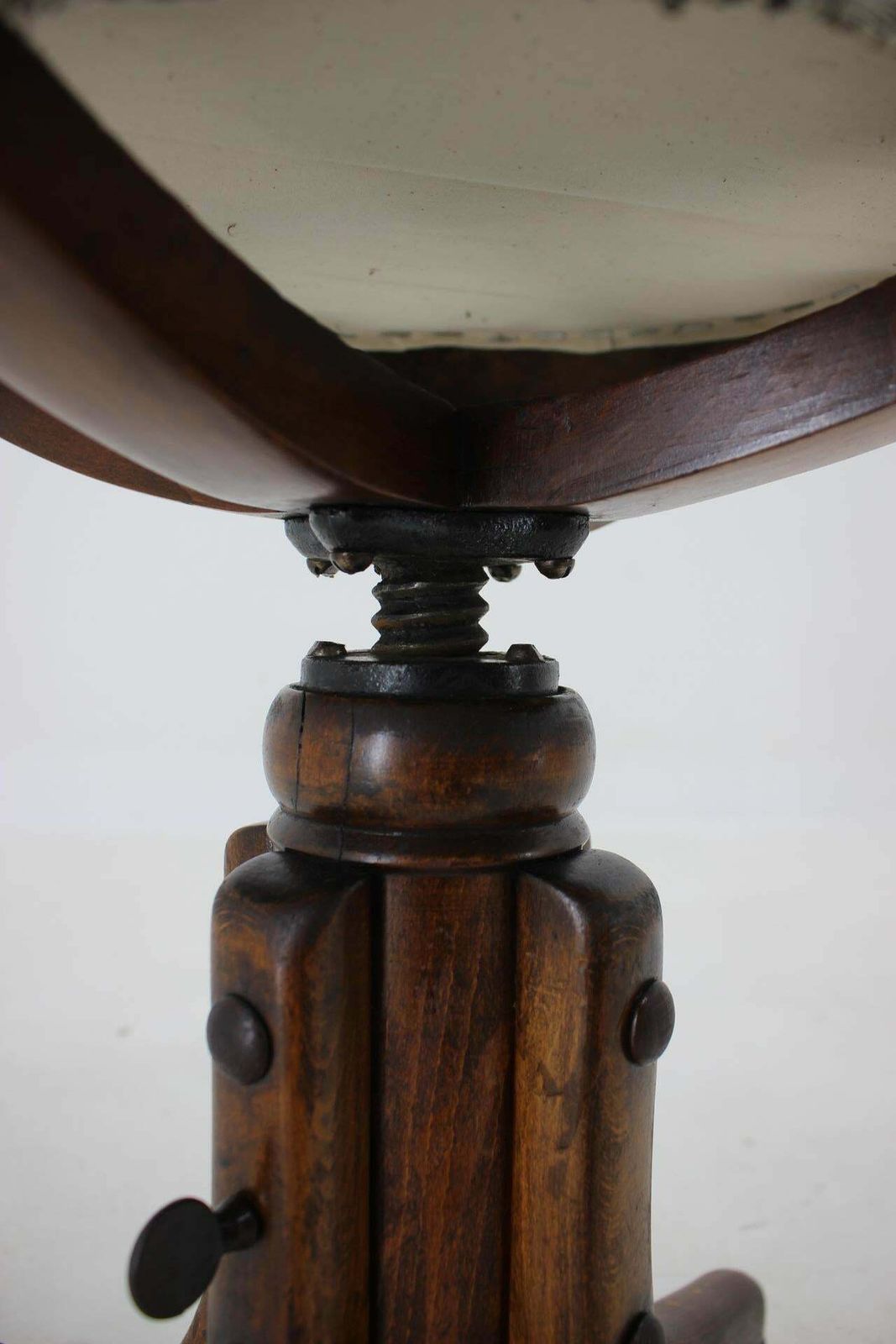 1930s Piano Bentwood Beech Stool ,Czechoslovakia photo vintage