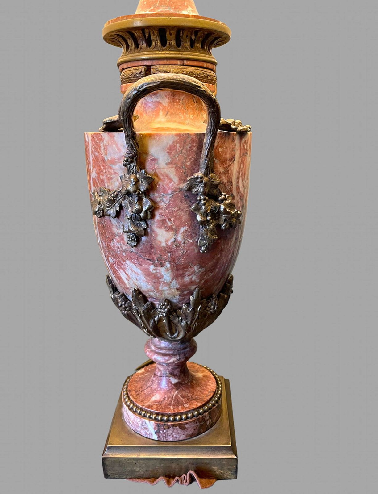 A Very Fine Pair Of French Marble And Ormolu Lamps photo 1875.0