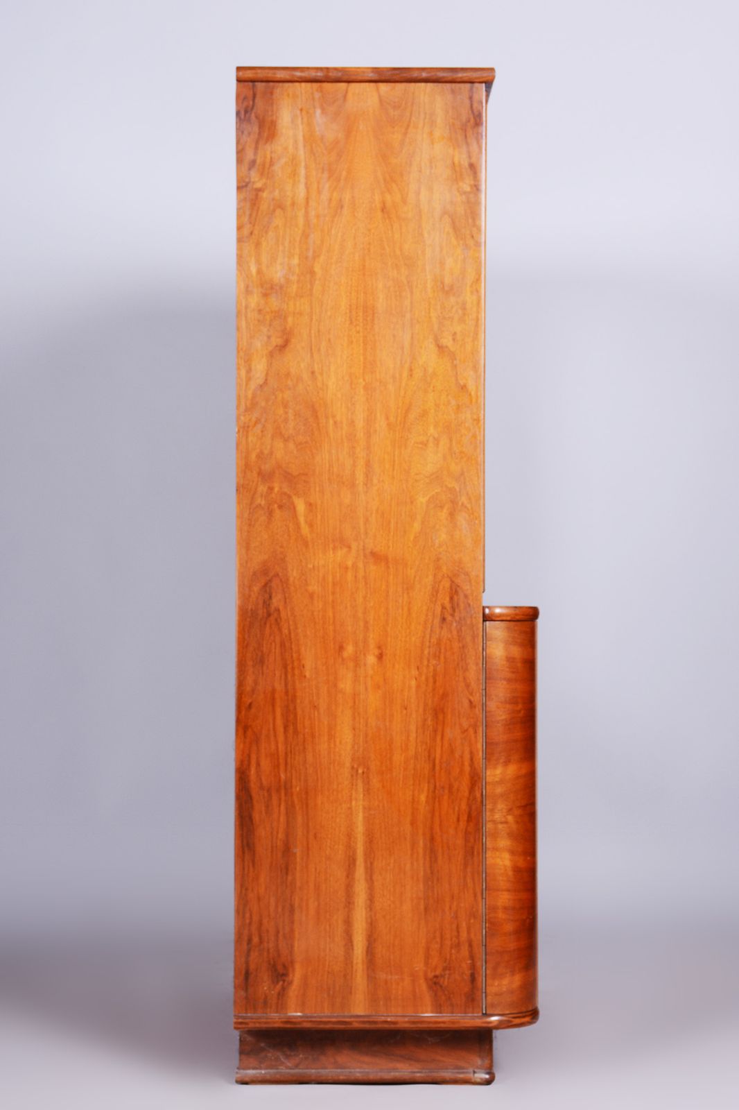 photo for sale Art Deco Walnut Bookcase, Well Preserved Original Condition, Czechia, 1950s