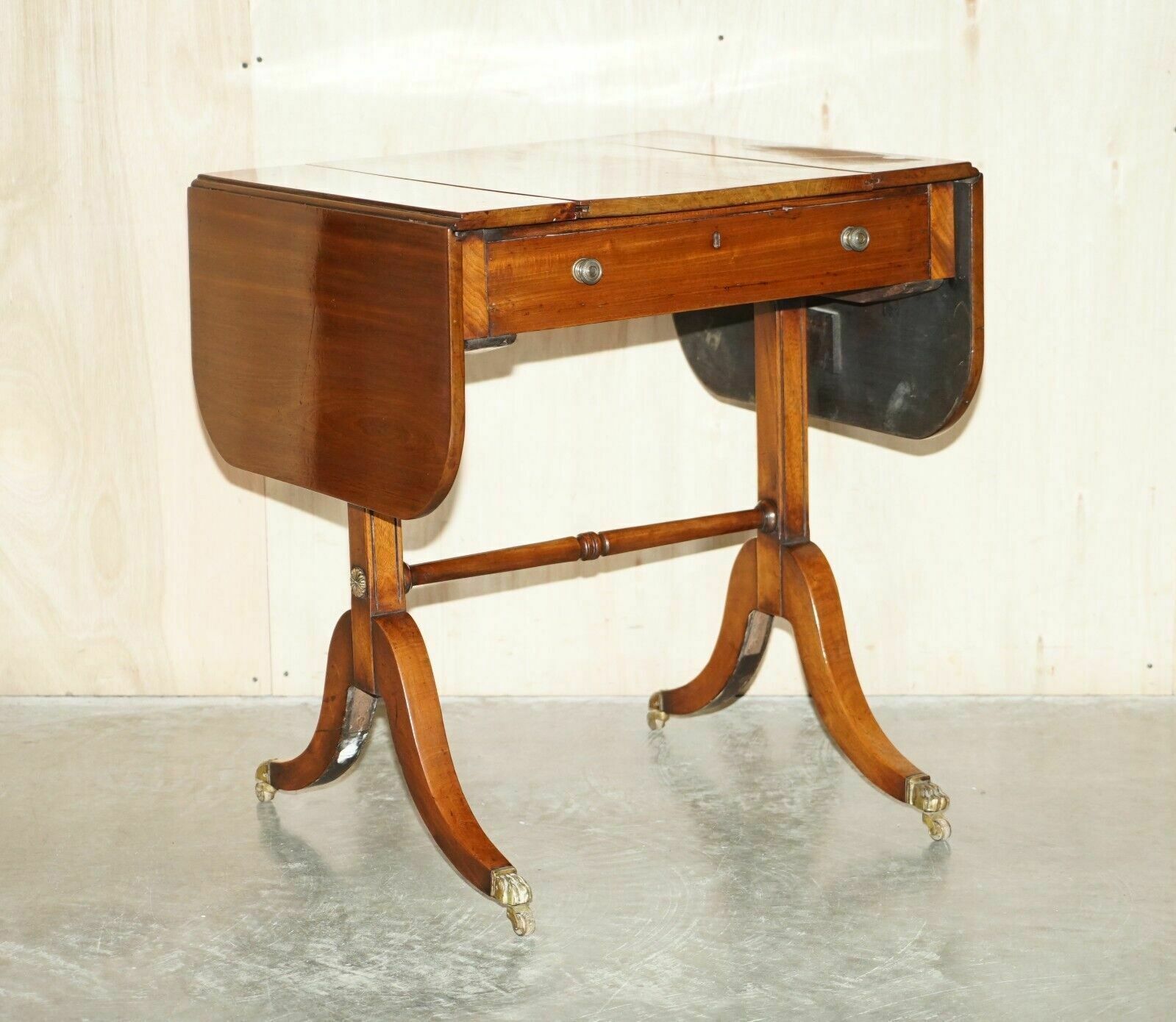 Fully Restored Extending Antique Regency Sofa Table Inc Chess Board & Backgammon photo furniture