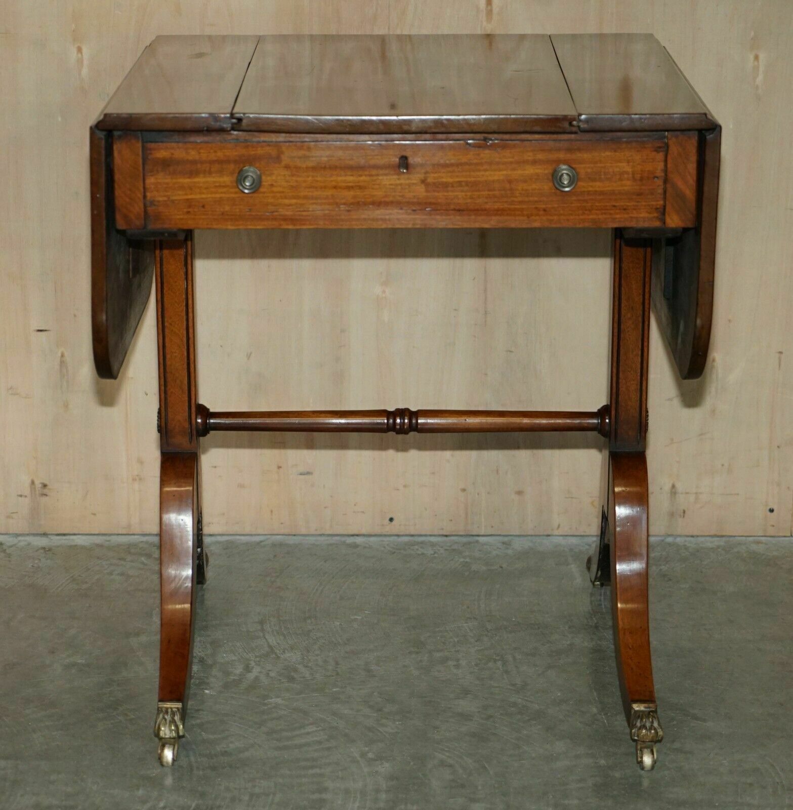 Fully Restored Extending Antique Regency Sofa Table Inc Chess Board & Backgammon photo for sale